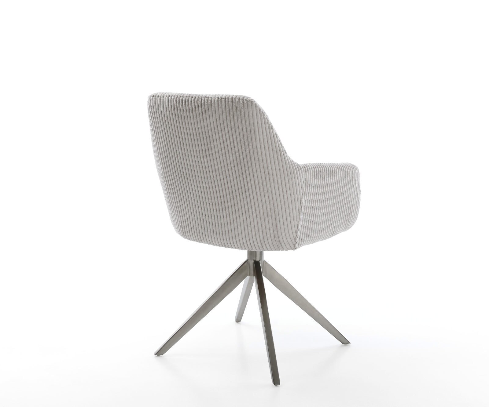 Draaistoel Pejo-Flex koord zilver grijs kruisframe breed grafiet 360° draaibaar rocker-functie pocketveer kern 5