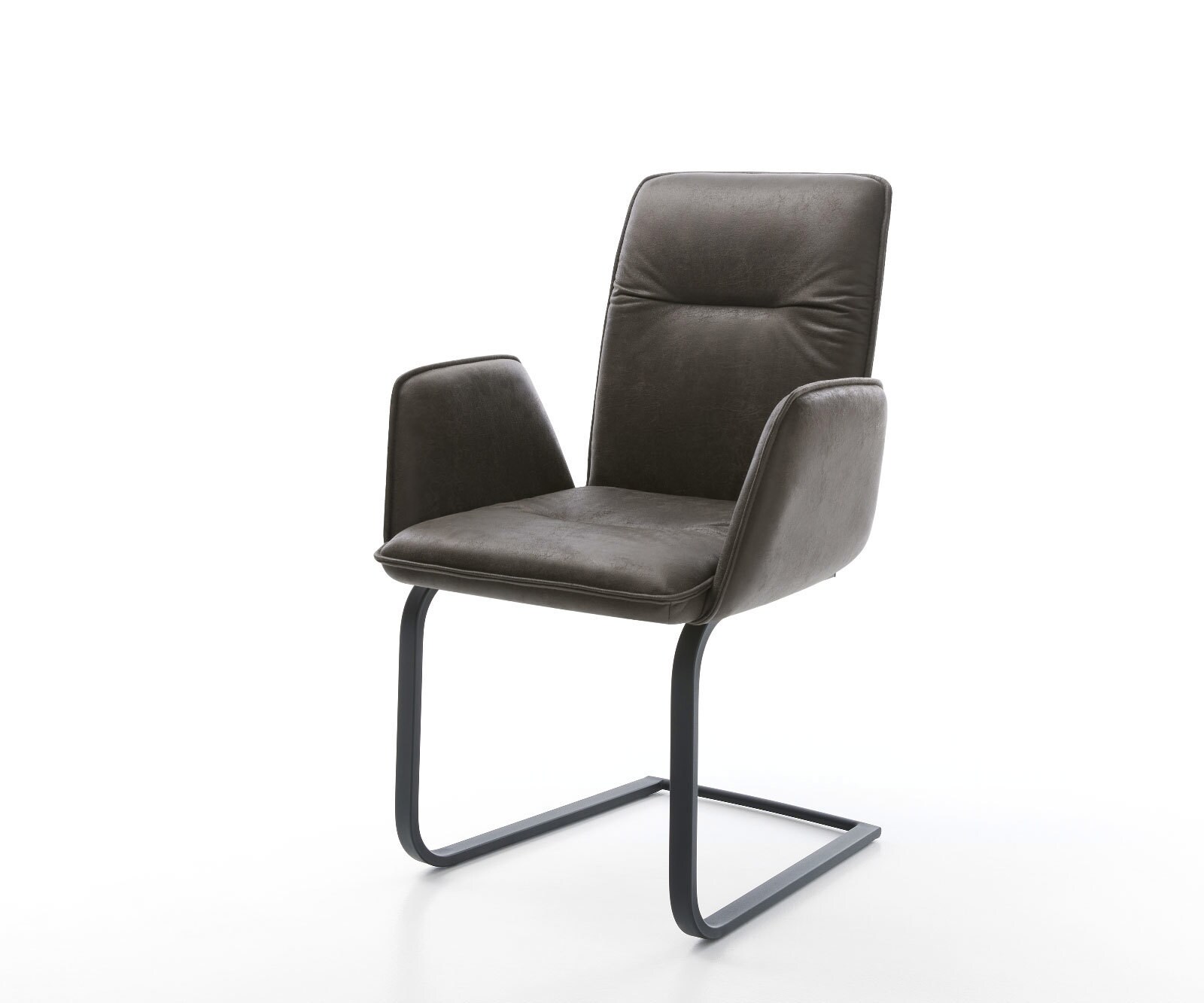Sledemodel Vinja-Flex microvelours antraciet vintage sledemodel vlak zwart