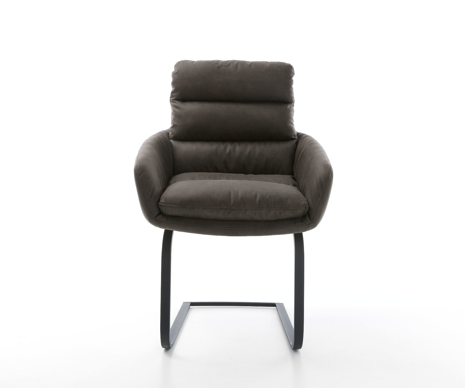 Sledemodel Abelia-Flex met armleuning microvelours antraciet vintage sledemodel vlak zwart 1 Sledemodel Abelia-Flex met armleuning microvelours antraciet vintage sledemodel vlak zwart 1