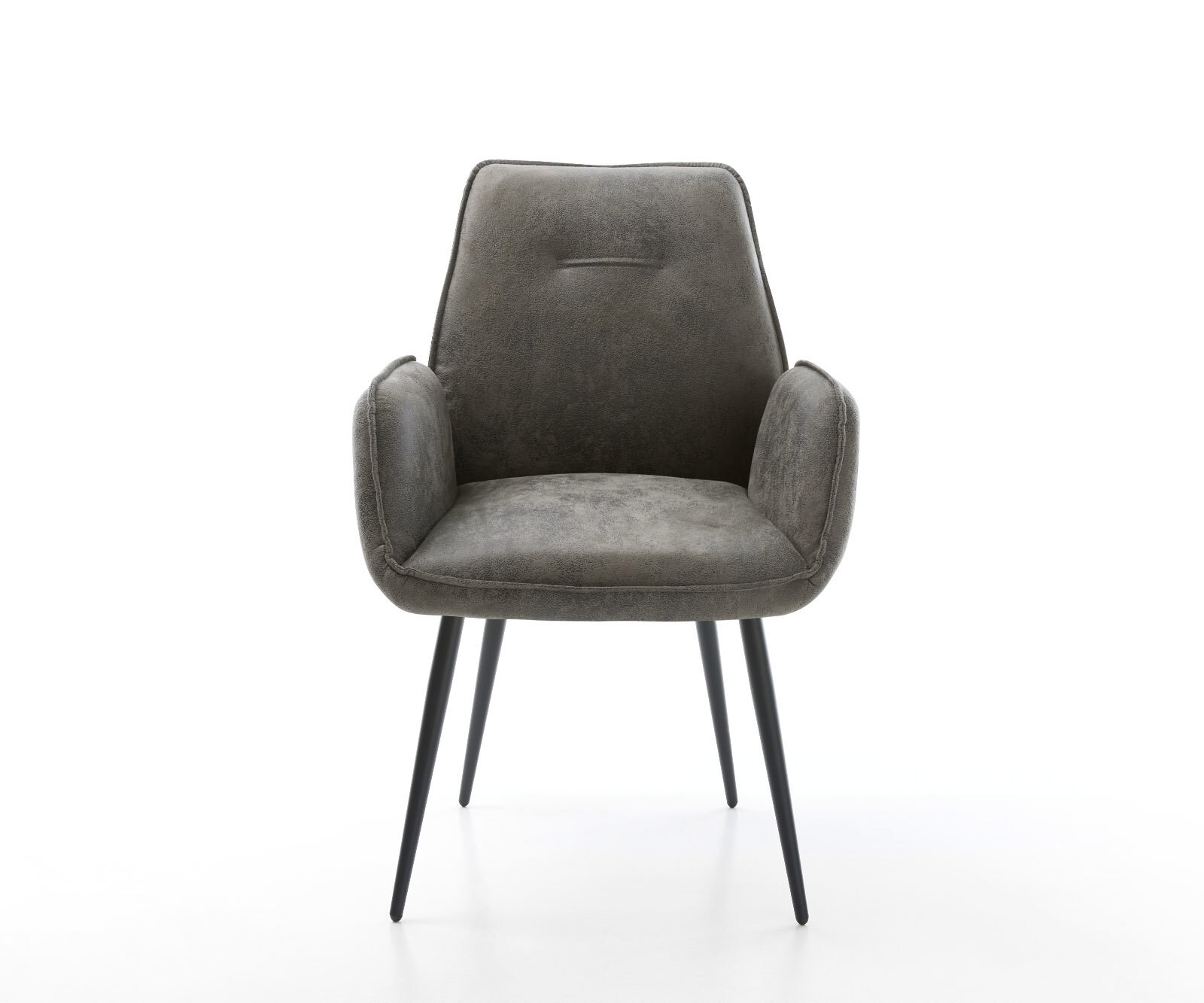 Eetkamerstoel Zoa-Flex microvelours grijs antiek 4-poot conisch zwart pocketveer kern 1 Eetkamerstoel Zoa-Flex microvelours grijs antiek 4-poot conisch zwart pocketveer kern 1