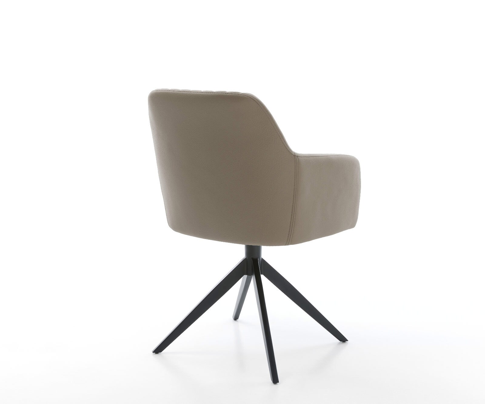 Eetkamerstoel Greg-Flex echt leer mud kruisframe breed zwart pocketveer kern 4