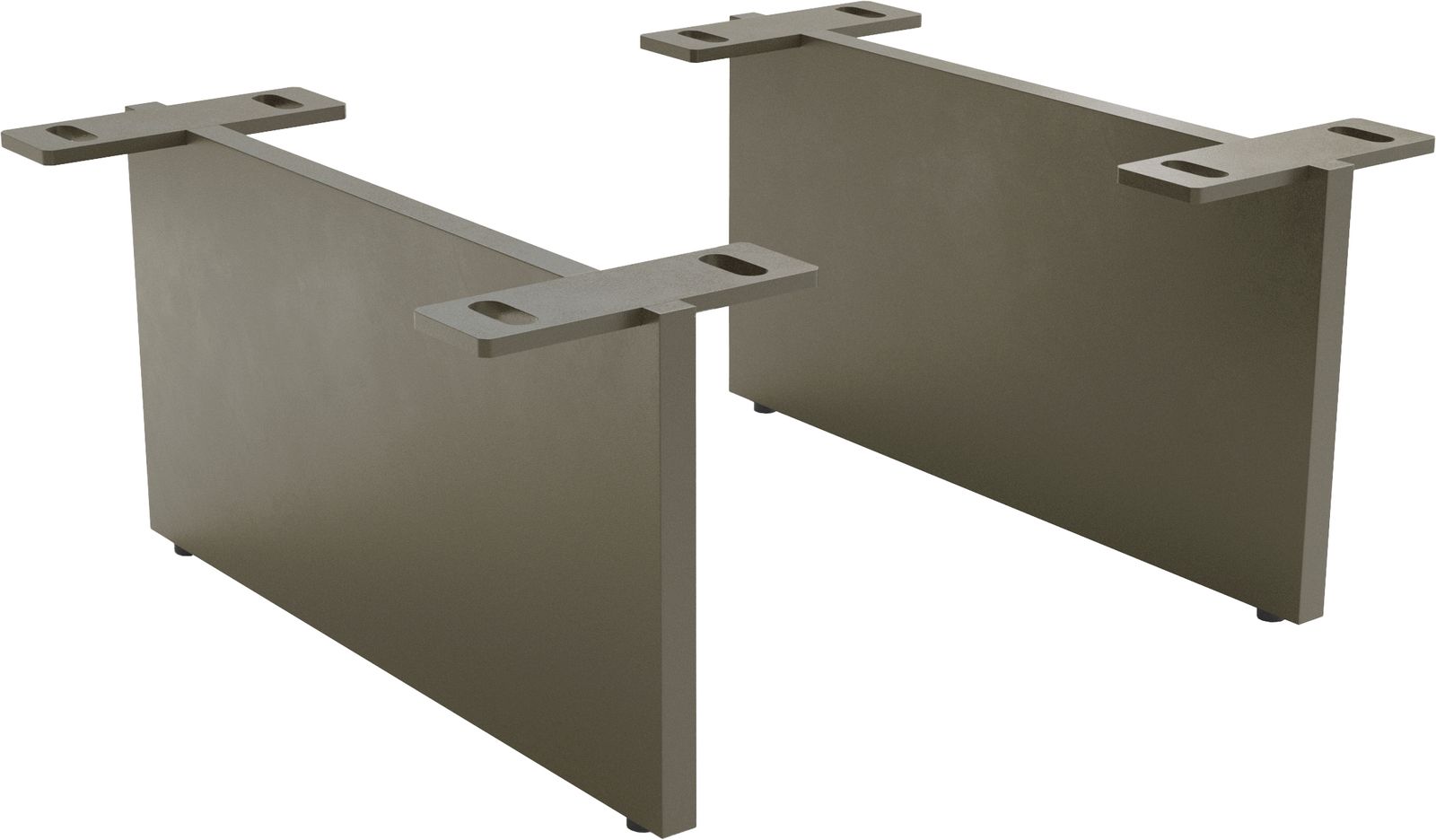 Poot zwevende look effectafwerking titanium 15 cm voor kastmeubels met een diepte van 35 cm (set van 2)