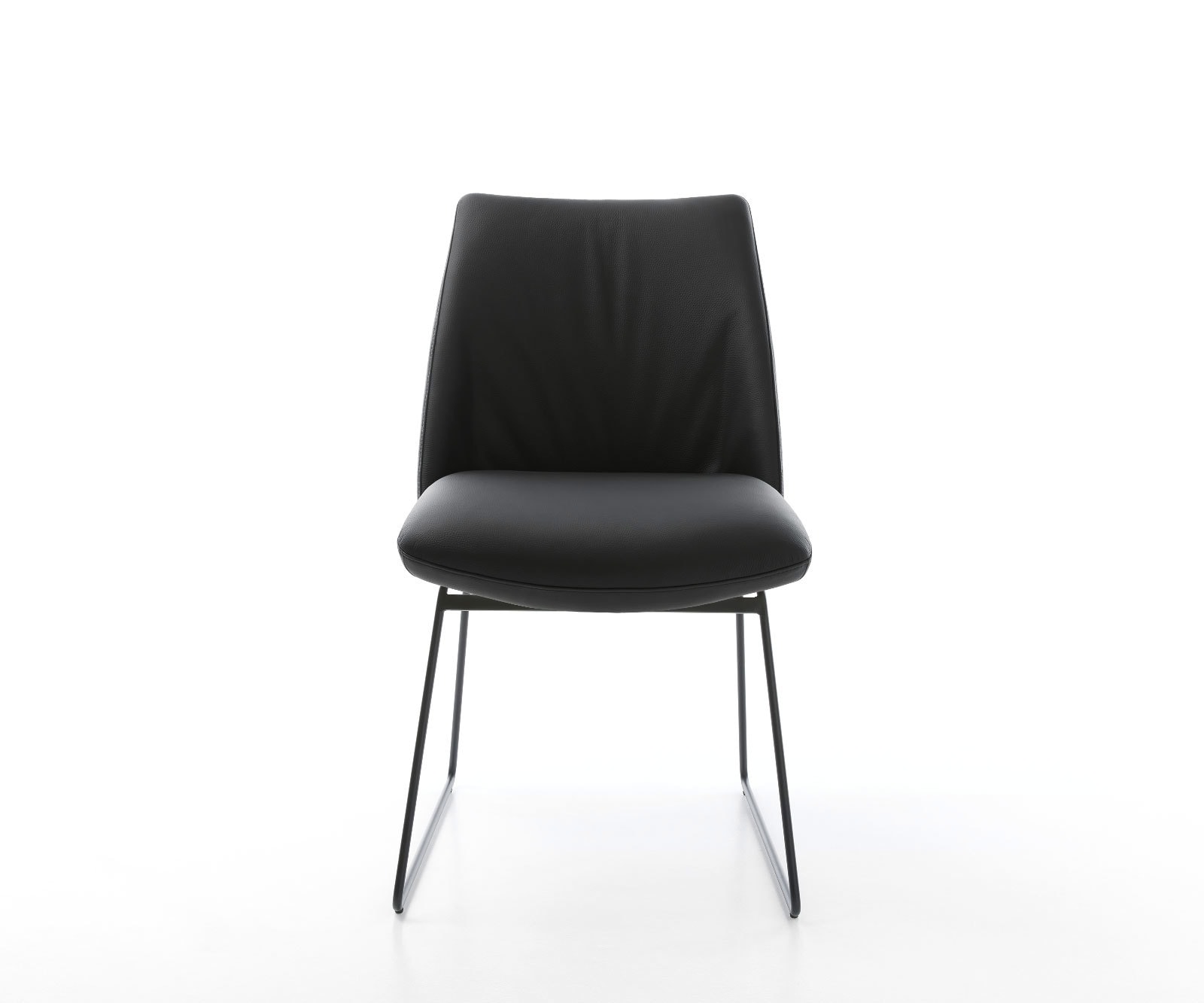 Eetkamerstoel Elso-Flex echt leer zwart slipframe zwart pocketveer kern 2