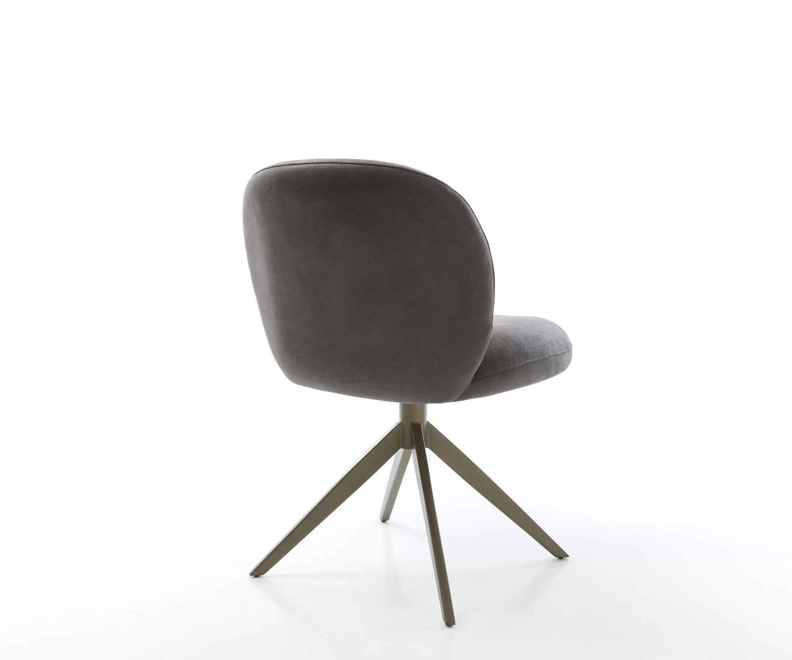 Draaistoel Nube-Flex microvelours antraciet vintage kruisframe breed afwerking met titanium 360° draaibaar rocker-functie pocketveer kern 4