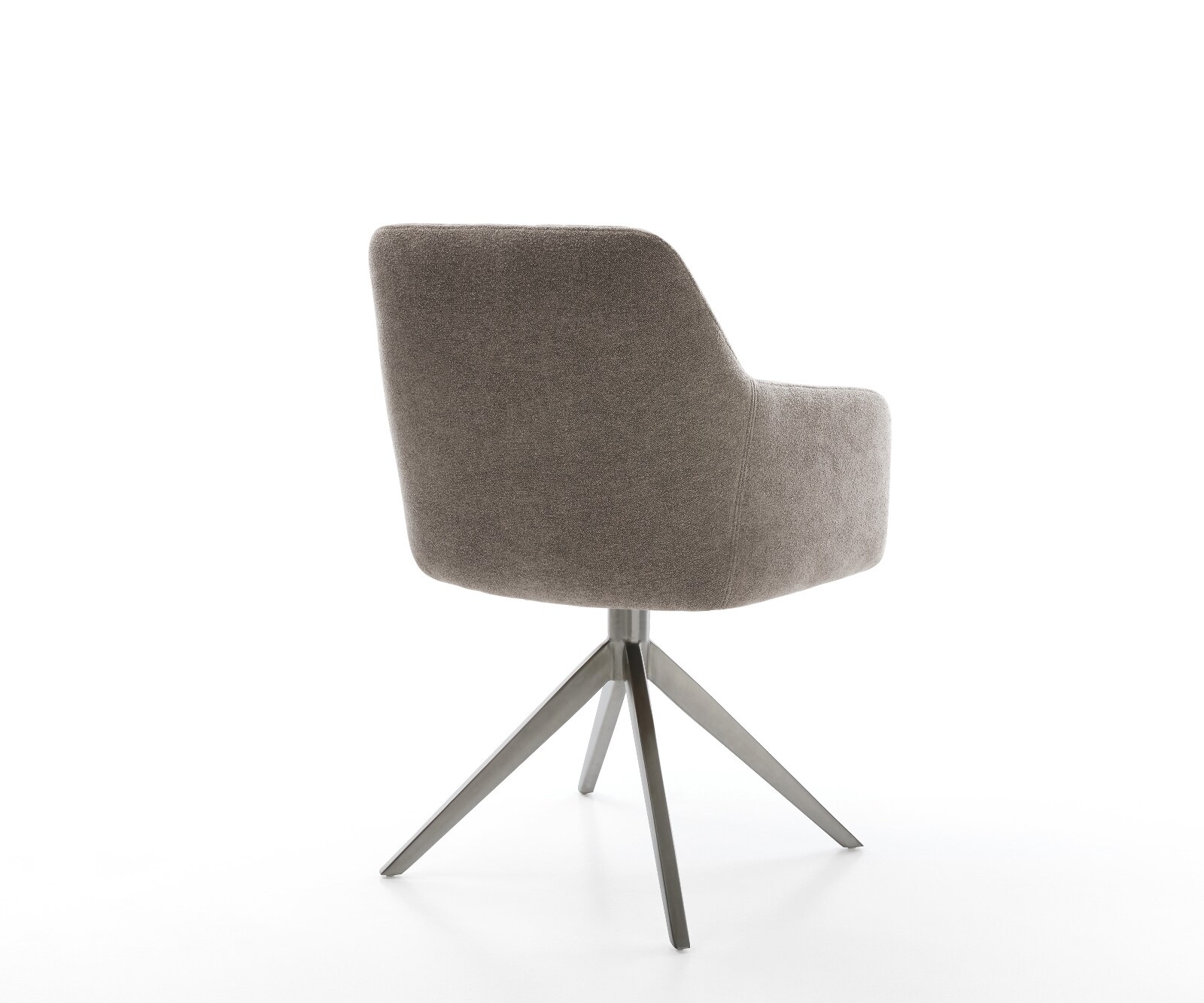 Draaistoel Greg-Flex zachte stof met structuur taupe kruisframe breed grafiet 360° draaibaar rocker-functie pocketveer kern 4
