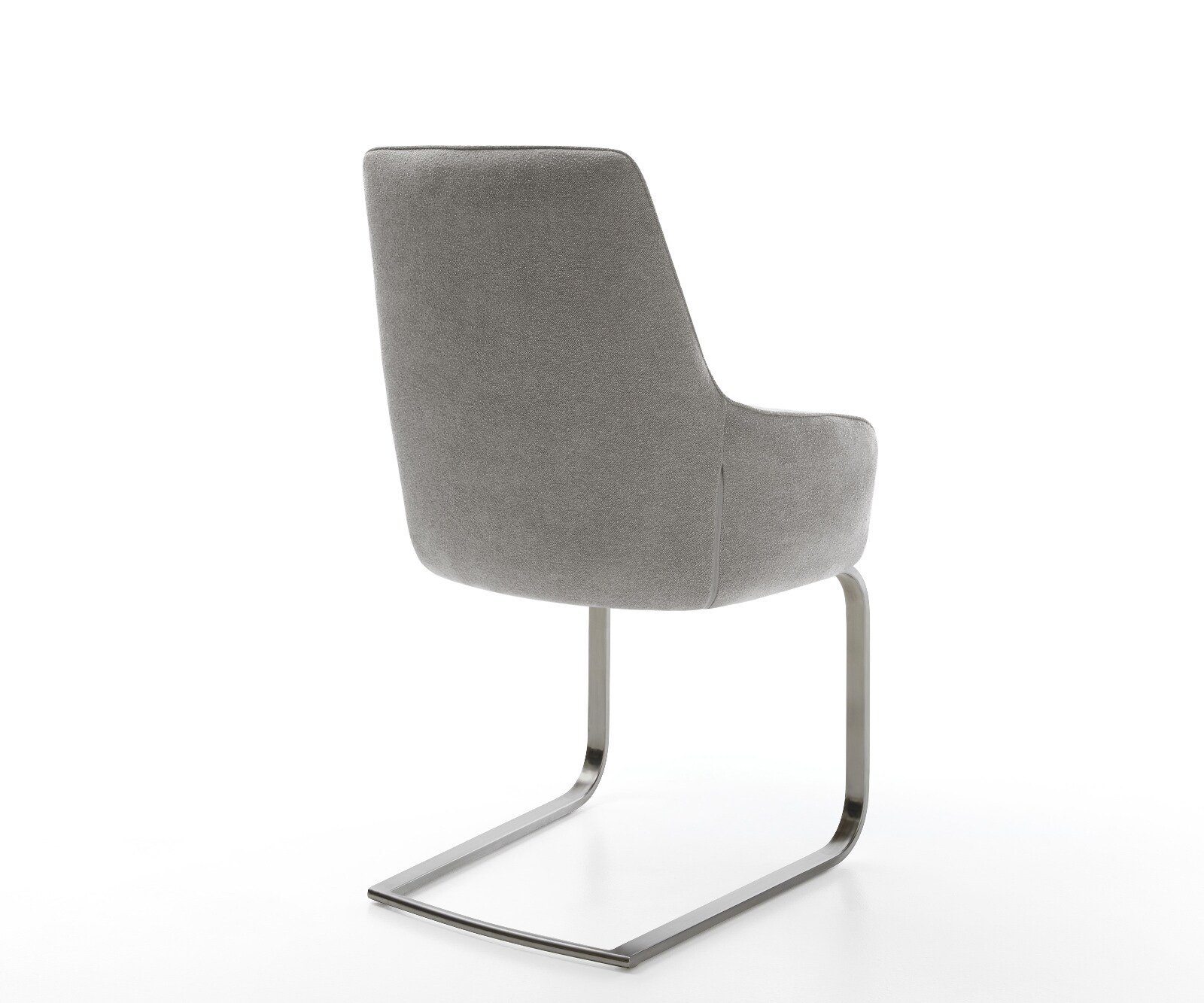 Sledemodel Zelia-Flex met armleuning zachte stof met structuur grijs sledemodel vlak grafiet pocketveer kern 5