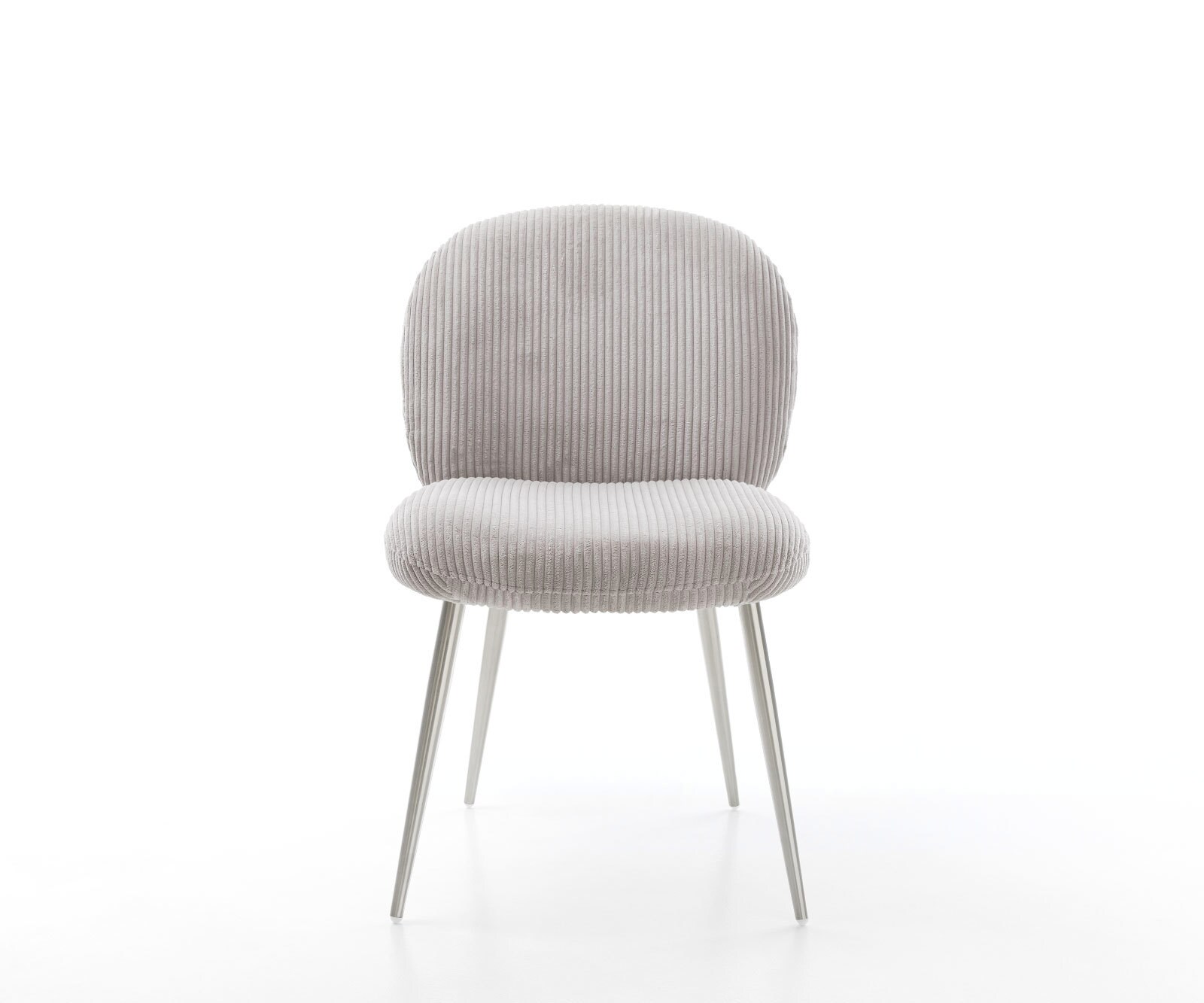 Eetkamerstoel Nube-Flex koord zilver grijs 4-poot conisch roestvrij staal pocketveer kern 1 Eetkamerstoel Nube-Flex koord zilver grijs 4-poot conisch roestvrij staal pocketveer kern 1