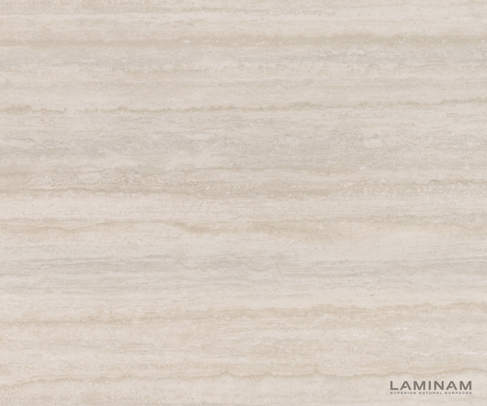 Tv-meubel Cuor 220 cm Keramiek Laminam® Travertino Bianco Crème-wit 1 Flap 2 Laden Zwevende voet look Roestvrij staal 3