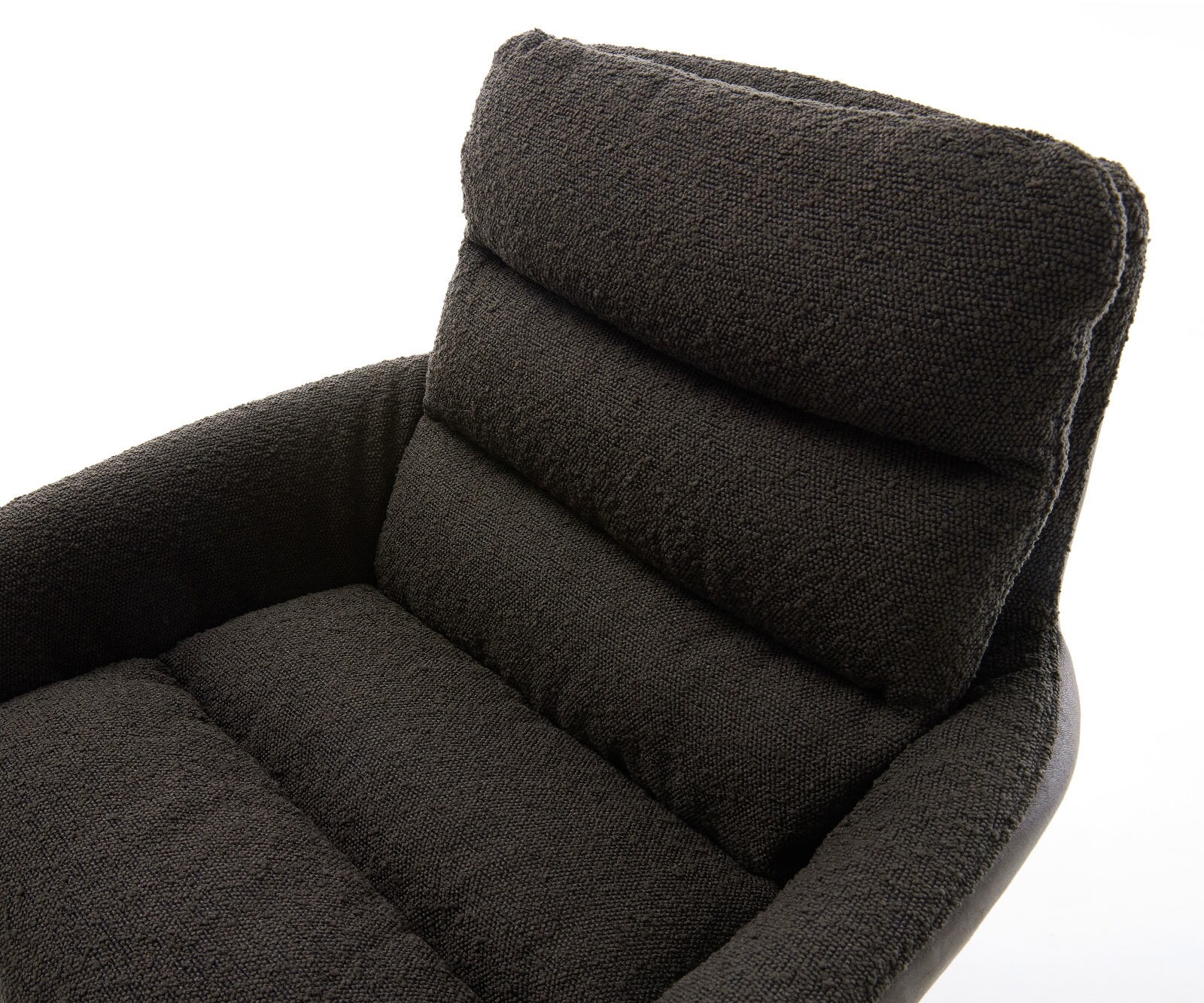 Draaistoel Abelia-Flex met armleuning materiaalmix zwart kruispoot roestvrij staal 360° draaibaar rocker-functie 4