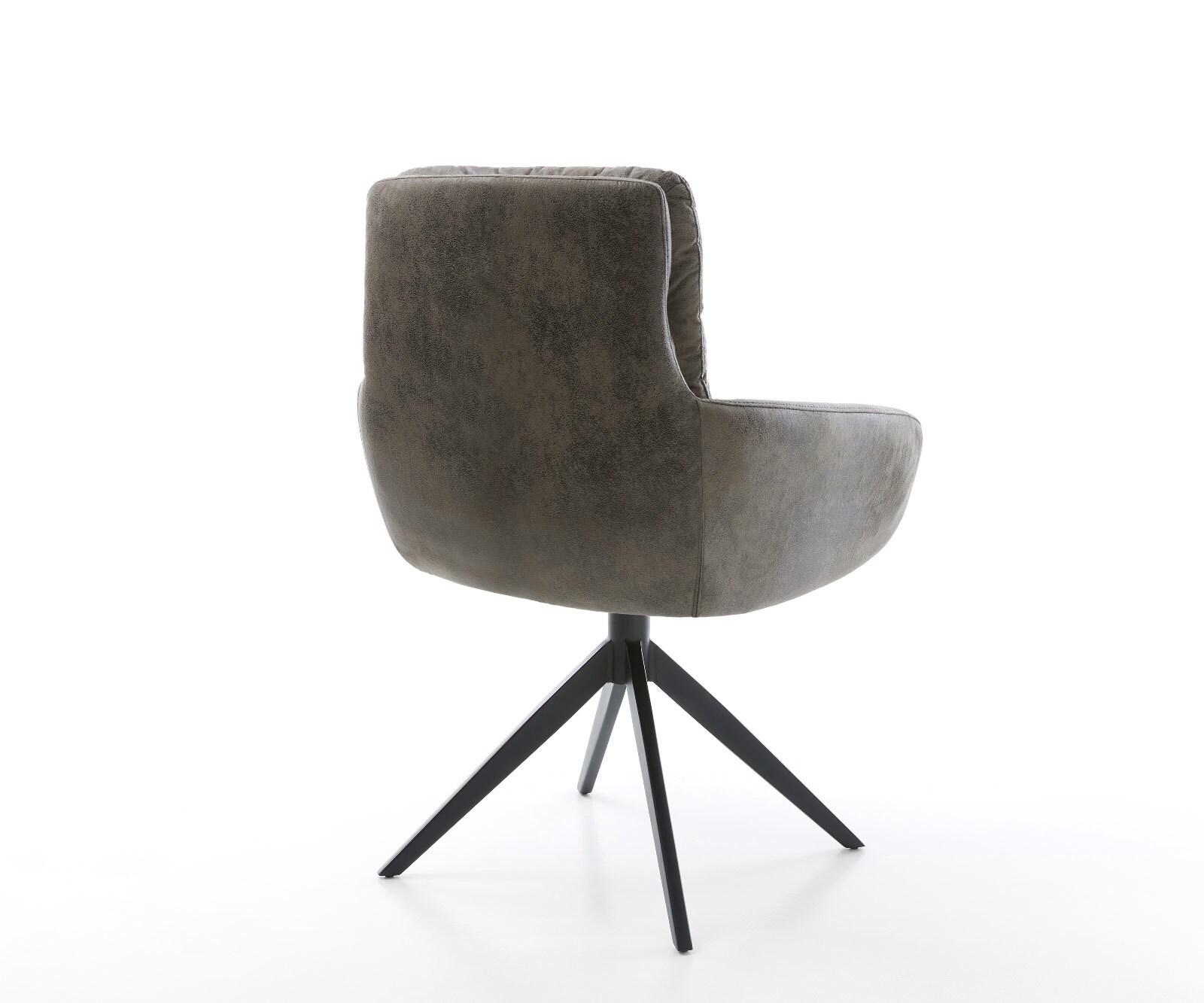 Draaistoel Abelia-Flex met armleuning microvelours grijs antiek kruisframe breed zwart 360° draaibaar rocker-functie 4 Draaistoel Abelia-Flex met armleuning microvelours grijs antiek kruisframe breed zwart 360° draaibaar rocker-functie 4