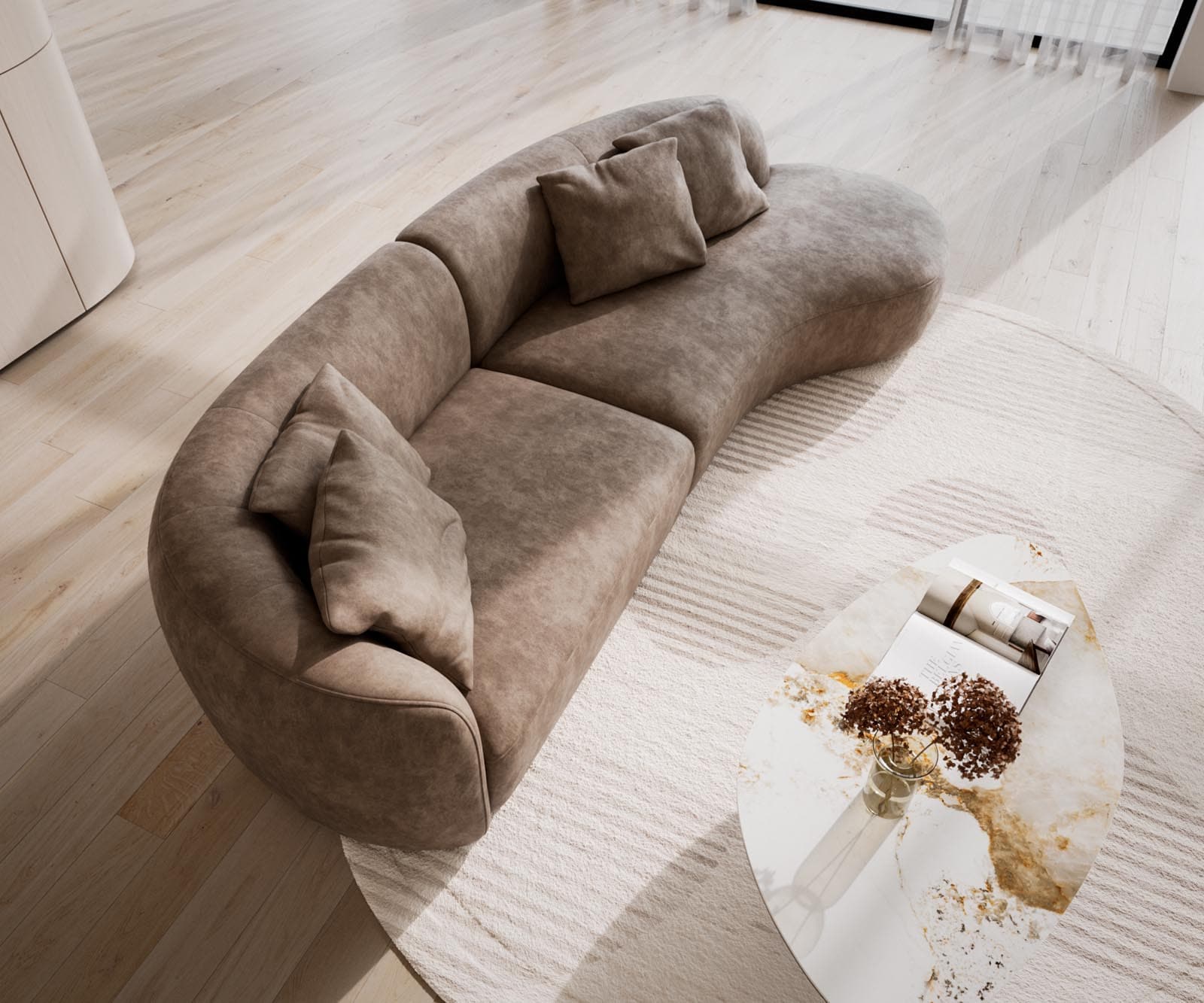 Mairi bank 330x160 cm microvezel taupe vintage 3 Mairi bank 330x160 cm microvezel taupe vintage 3