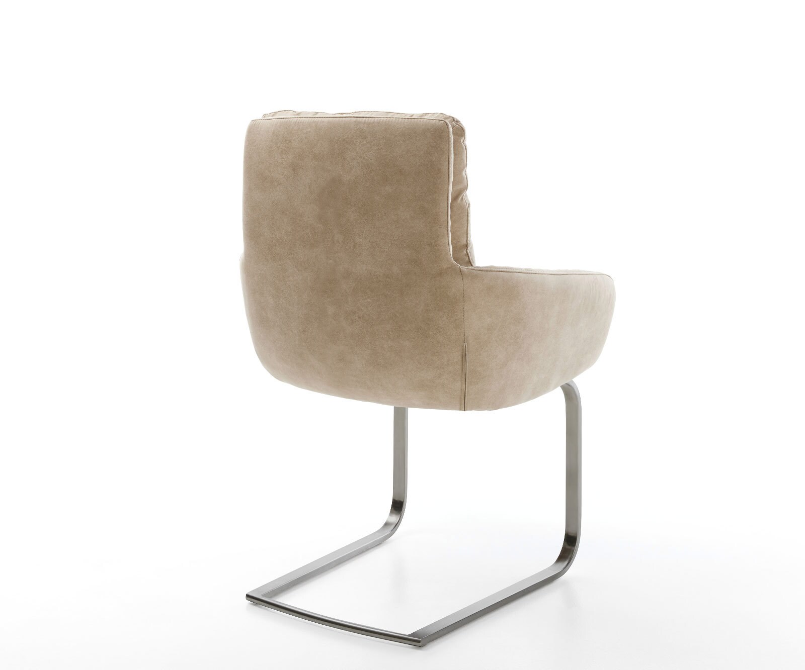 Sledemodel Abelia-Flex met armleuning microvelours beige vintage sledemodel vlak grafiet 5