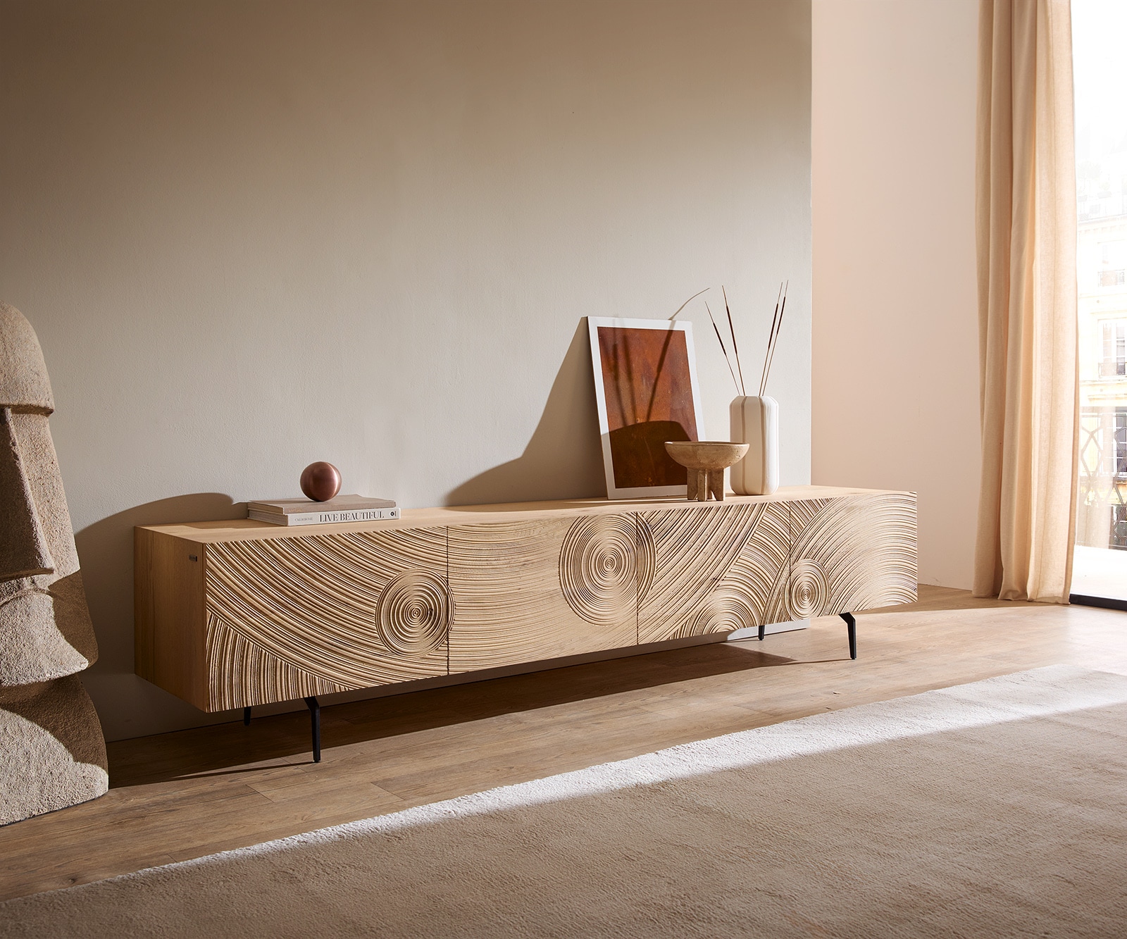 Tv-meubel Ashara 3D effect 3 Tv-meubel Ashara 3D effect 3