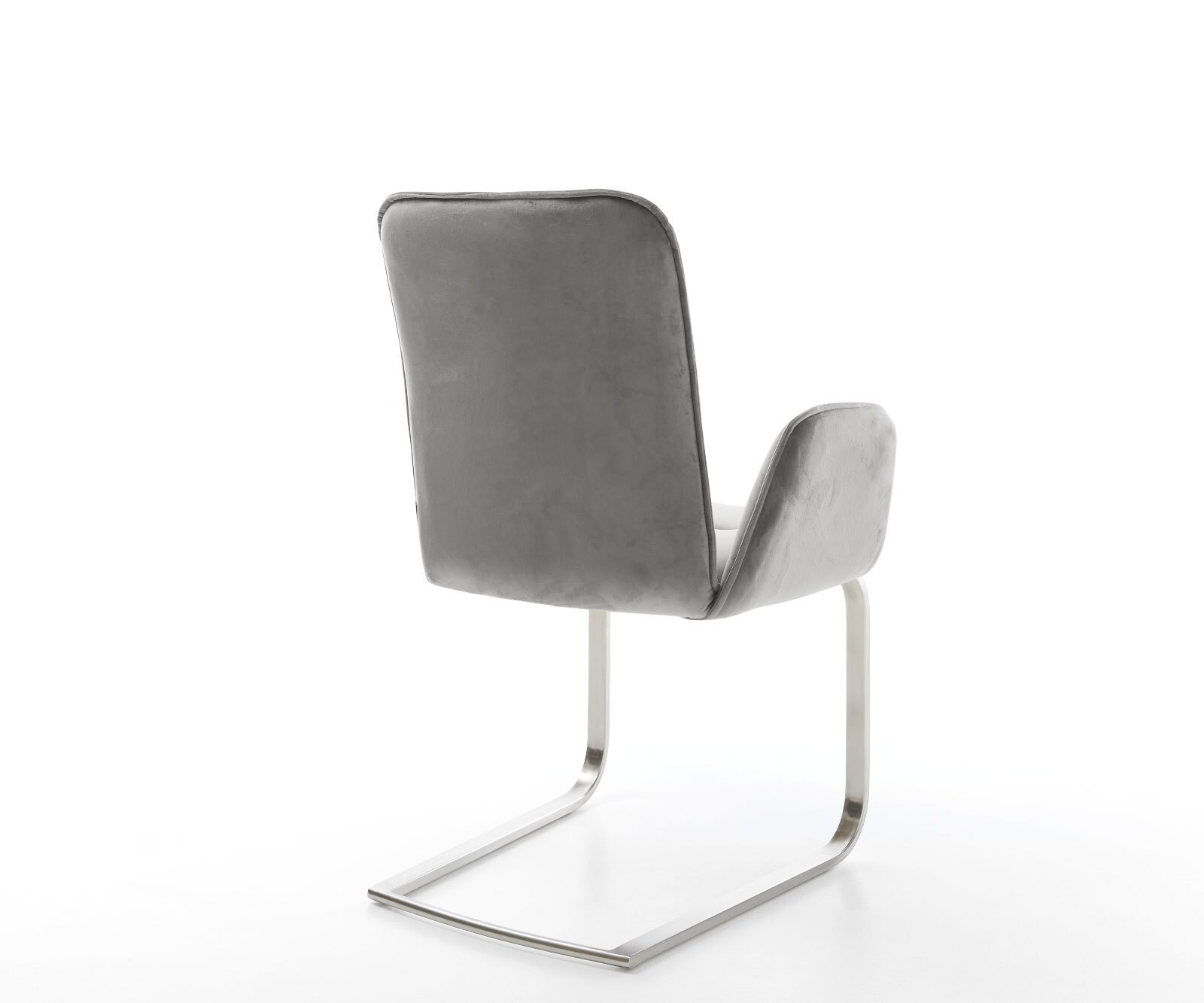 Sledemodel Vinja-Flex fluweel grijs sledemodel vlak roestvrij staal 4 Sledemodel Vinja-Flex fluweel grijs sledemodel vlak roestvrij staal 4