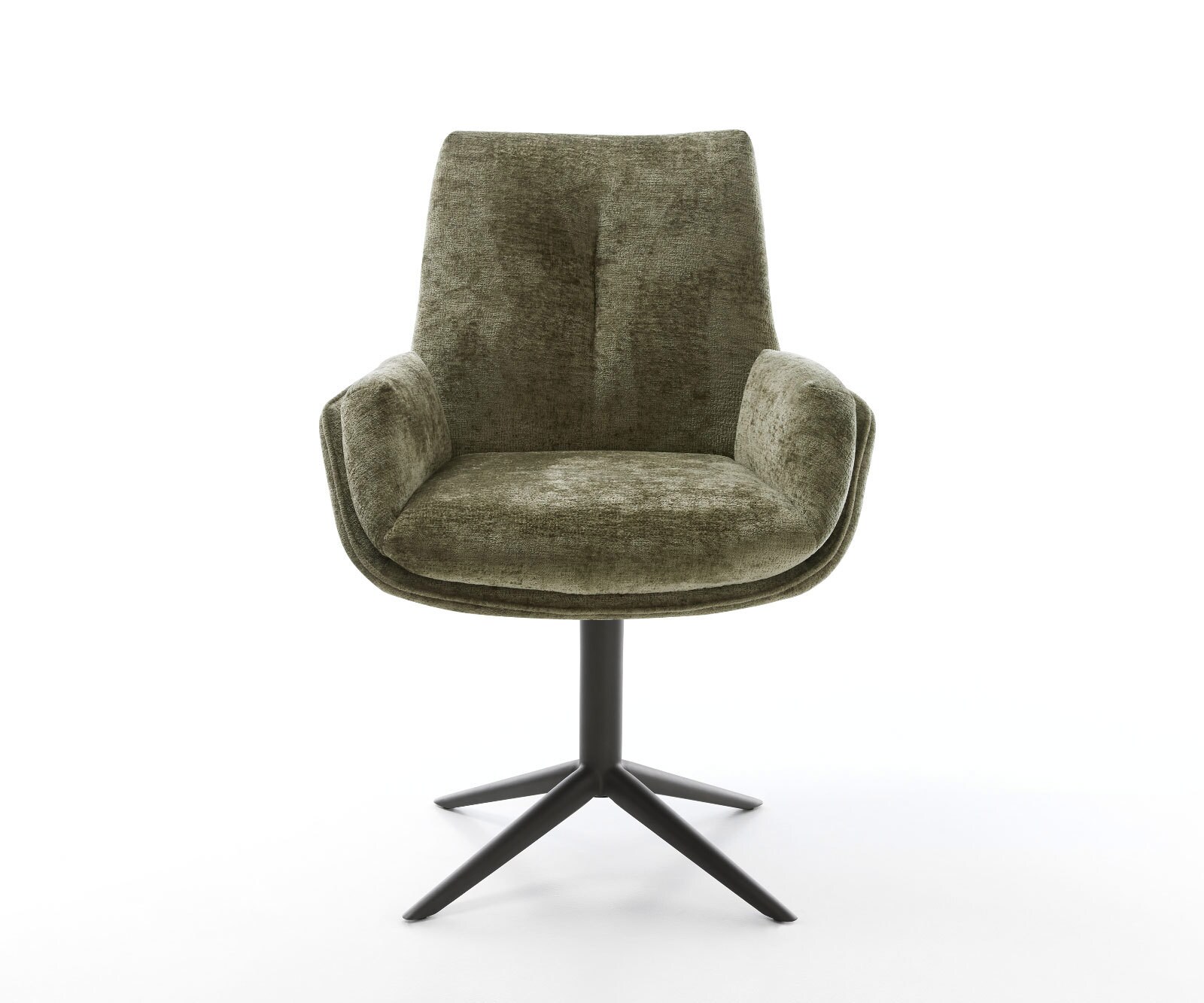 Draaistoel Clea-Flex chenille olijfgroen kruispoot zwart 360° draaibaar rocker-functie 1 Draaistoel Clea-Flex chenille olijfgroen kruispoot zwart 360° draaibaar rocker-functie 1
