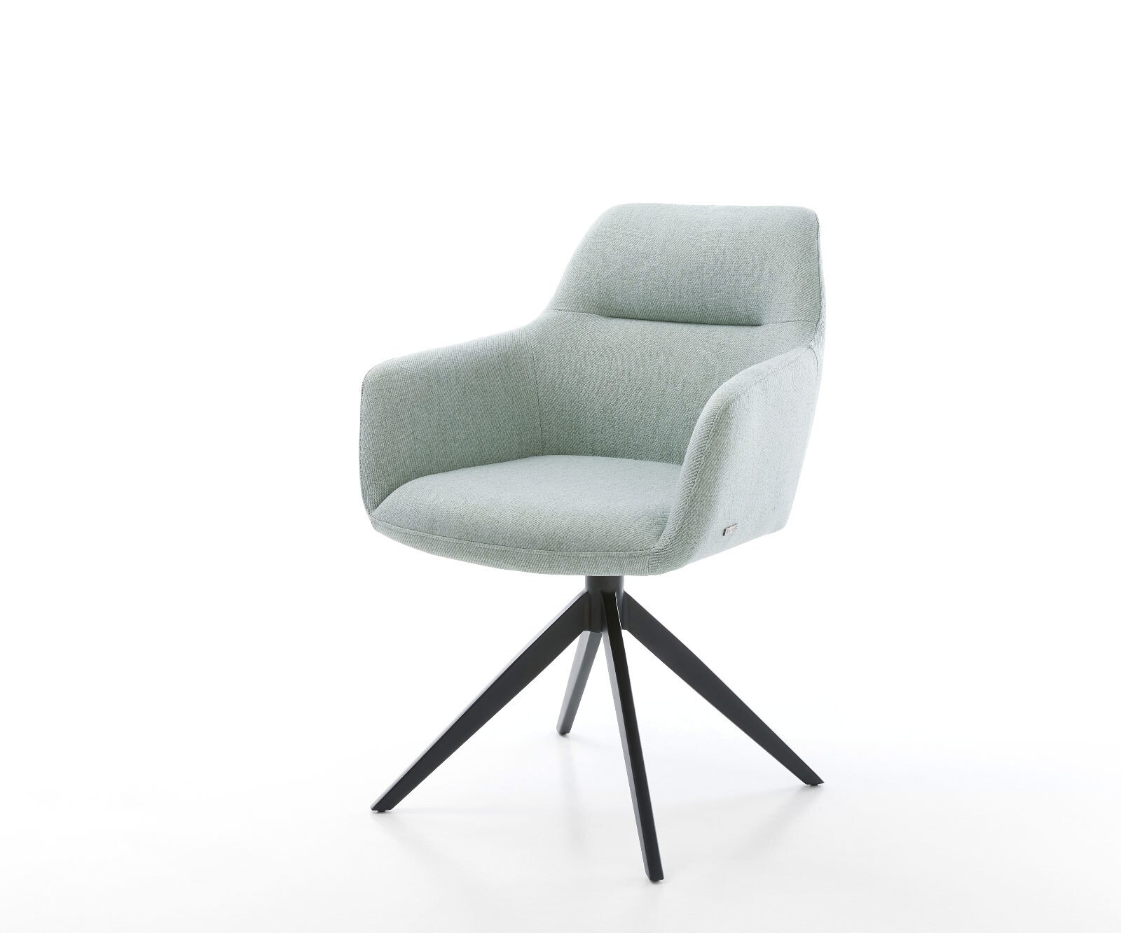 Draaistoel Pejo-Flex stripes mint kruisframe breed zwart 360° draaibaar rocker-functie pocketveer kern 1