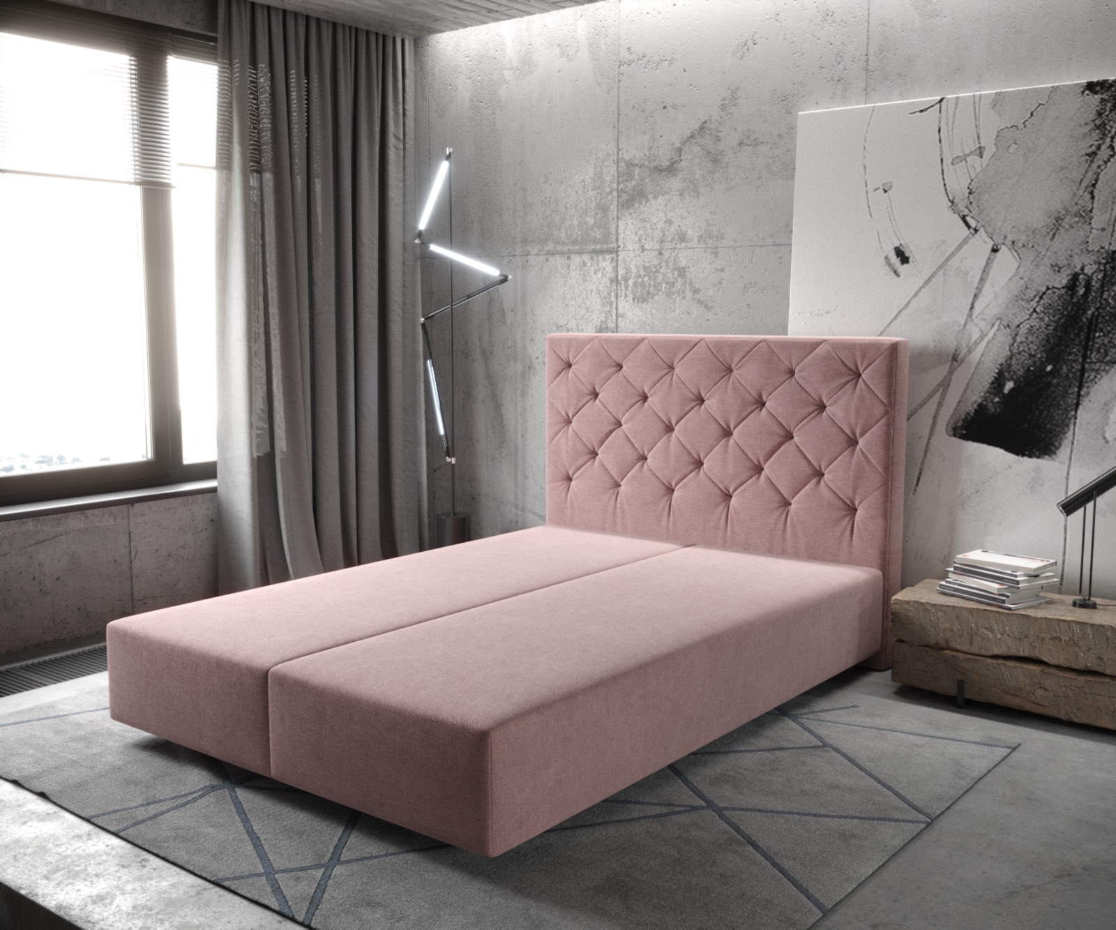 Boxspring-frame Dream-Great 140x200 microvezel Rosé Boxspring-frame Dream-Great 140x200 microvezel Rosé