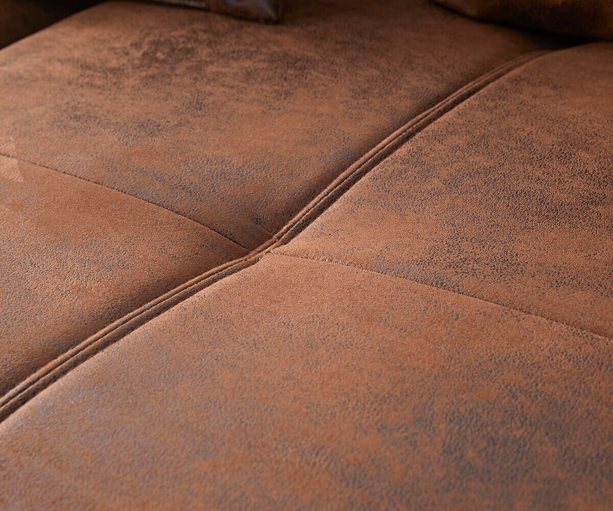 Hoekbank Violetta 300 x 220 cm kunstleer bruin recamiere variabel 4