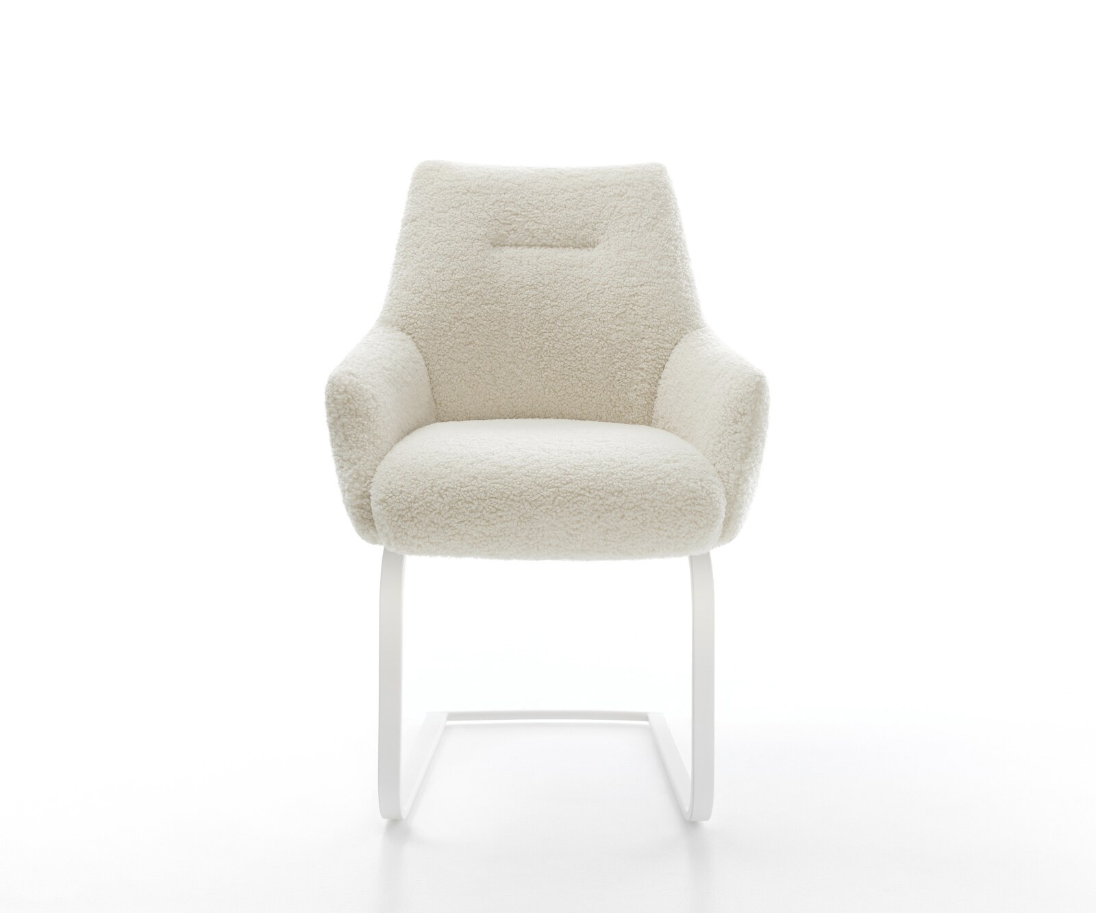 Sledemodel Alja-Flex met armleuning teddy beige sledemodel vlak wit pocketveer kern 2