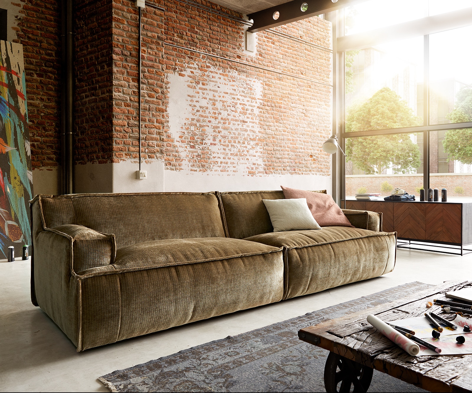 3-zits-bank Basit 285x110 cm sofa