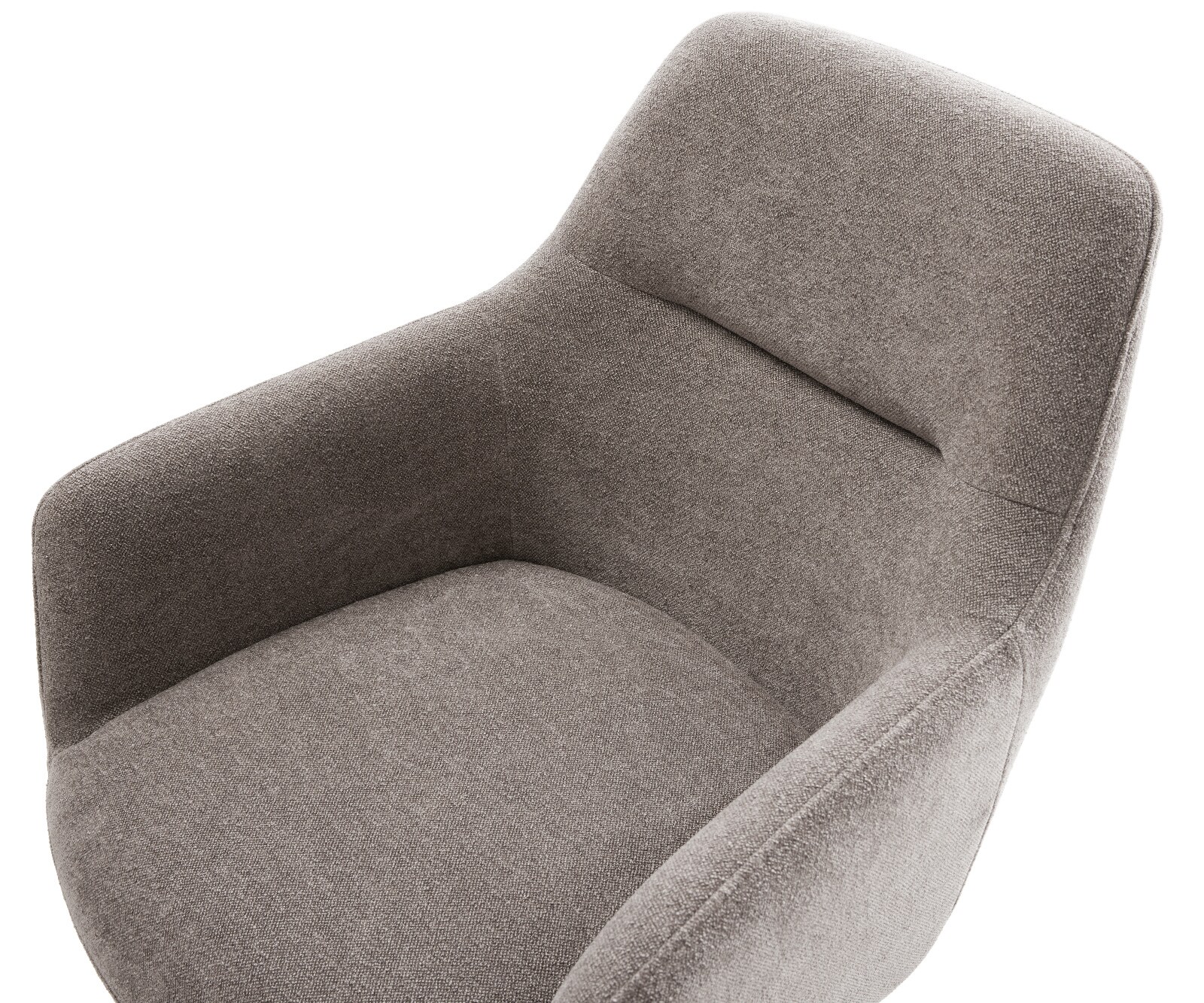 Draaistoel Pejo-Flex zachte stof met structuur taupe kruisframe breed grafiet 360° draaibaar rocker-functie pocketveer kern 3