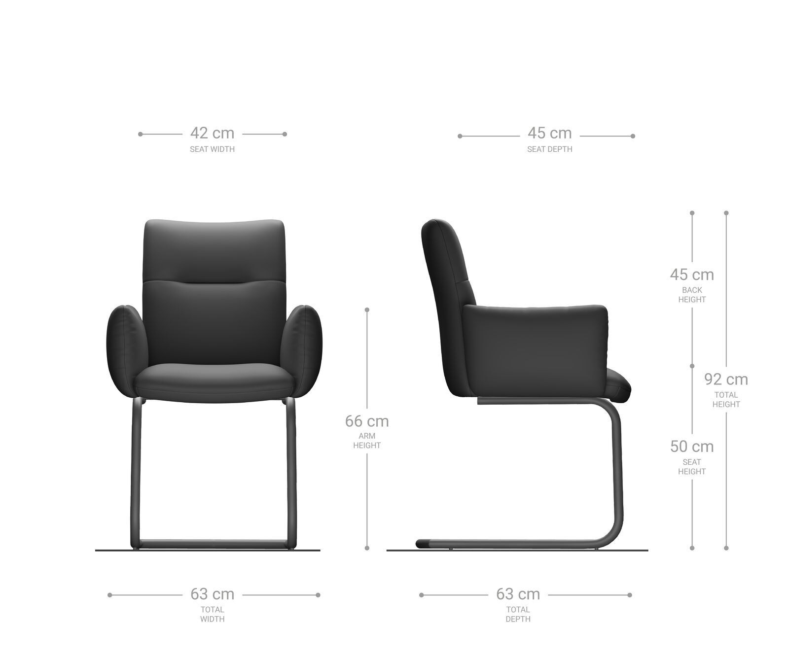 Sledemodel Jova-Flex met armleuning bouclé wit sledemodel rond roestvrij staal pocketveer kern 6 Sledemodel Jova-Flex met armleuning bouclé wit sledemodel rond roestvrij staal pocketveer kern 6