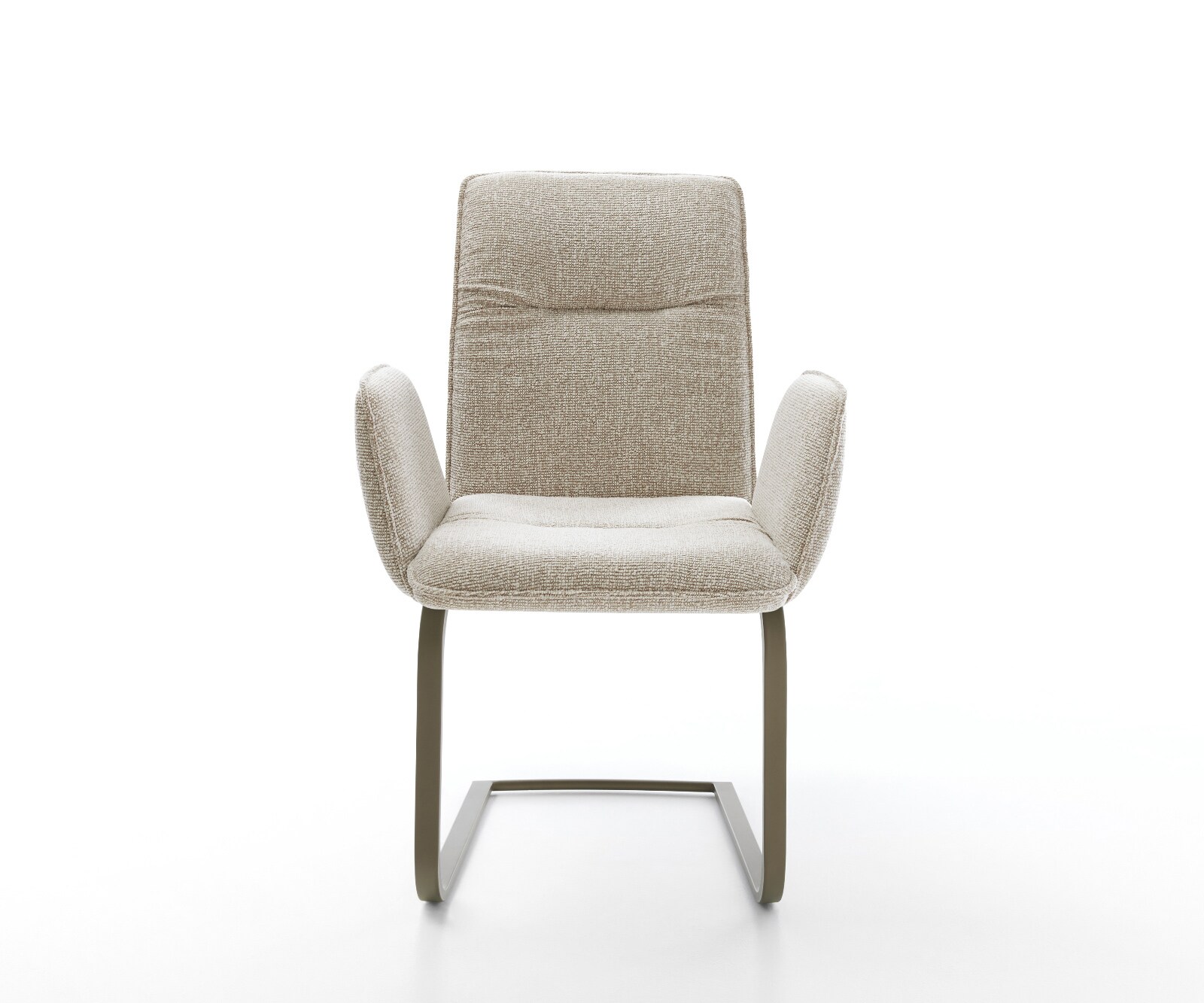 Sledemodel Vinja-Flex geweven stof beige sledemodel vlak afwerking met titanium 2