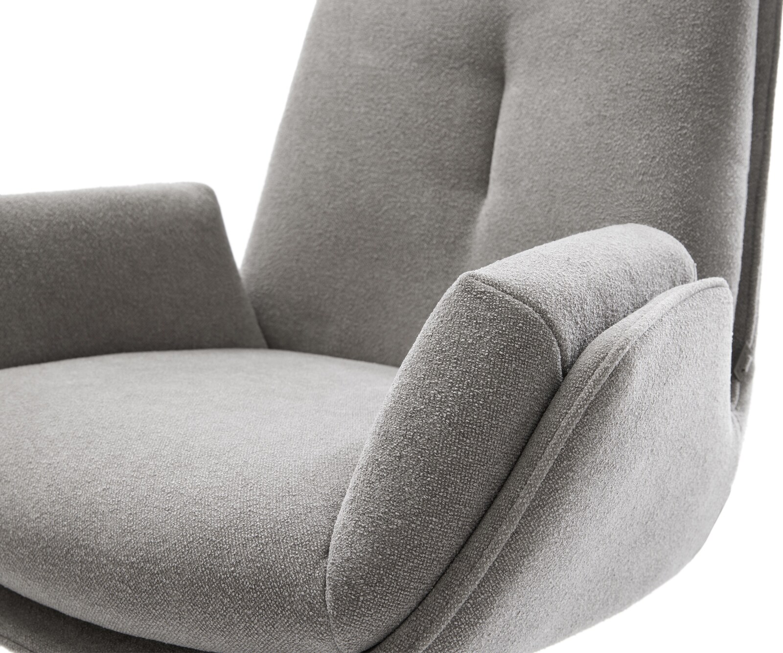 Sledemodel Clea-Flex zachte stof met structuur grijs sledemodel vlak wit pocketveer kern 4