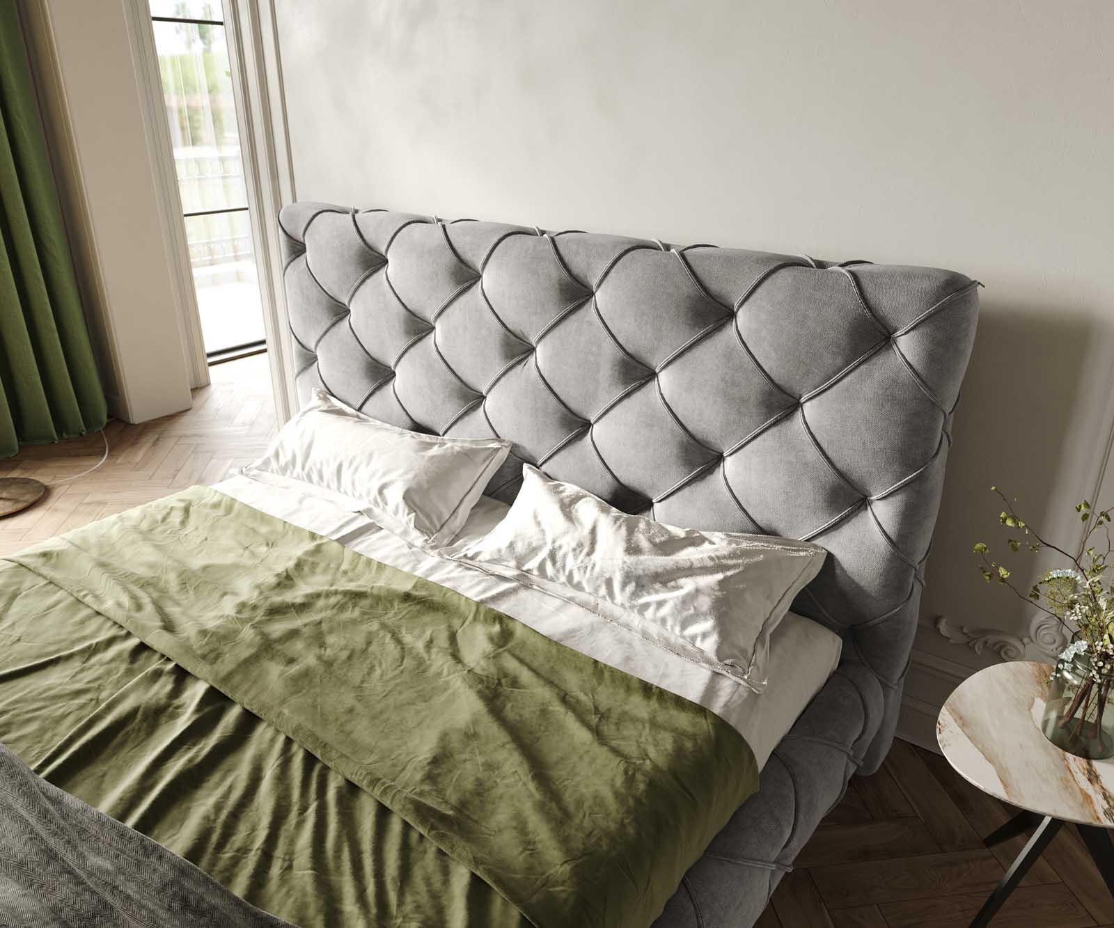 Bedombouw Nayara 180x200 cm microvezel grijs 5 Bedombouw Nayara 180x200 cm microvezel grijs 5