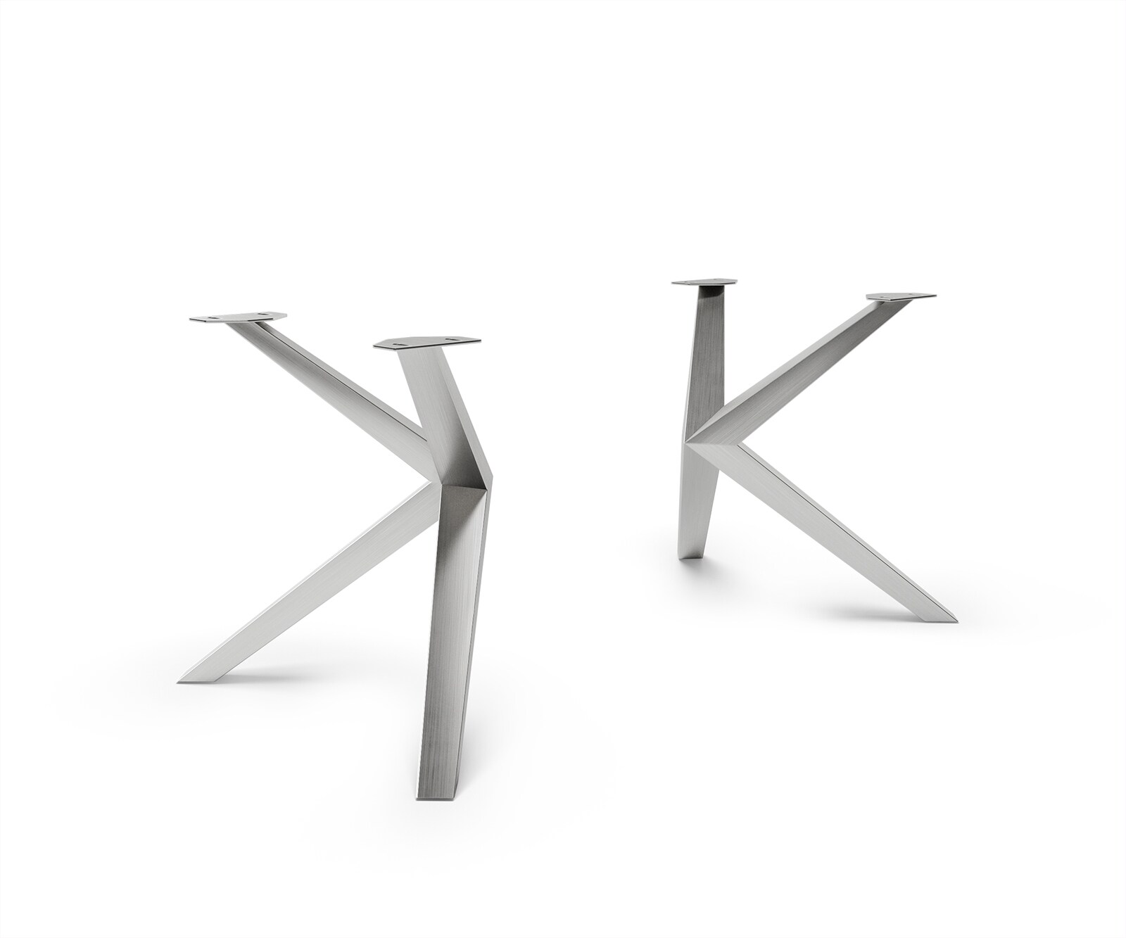 Tafelframe Zenthara hoekig roestvrij staal (set van 2) 1