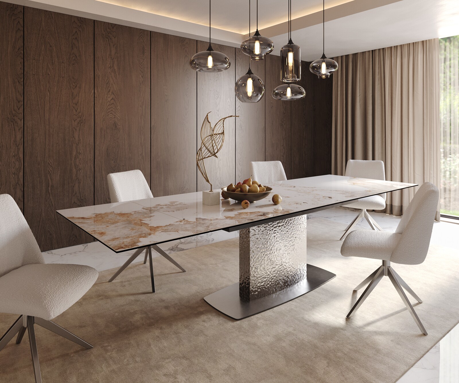 Tafelframe Wave geborsteld RVS voor tafelbladen vanaf 200 cm 3 Tafelframe Wave geborsteld RVS voor tafelbladen vanaf 200 cm 3