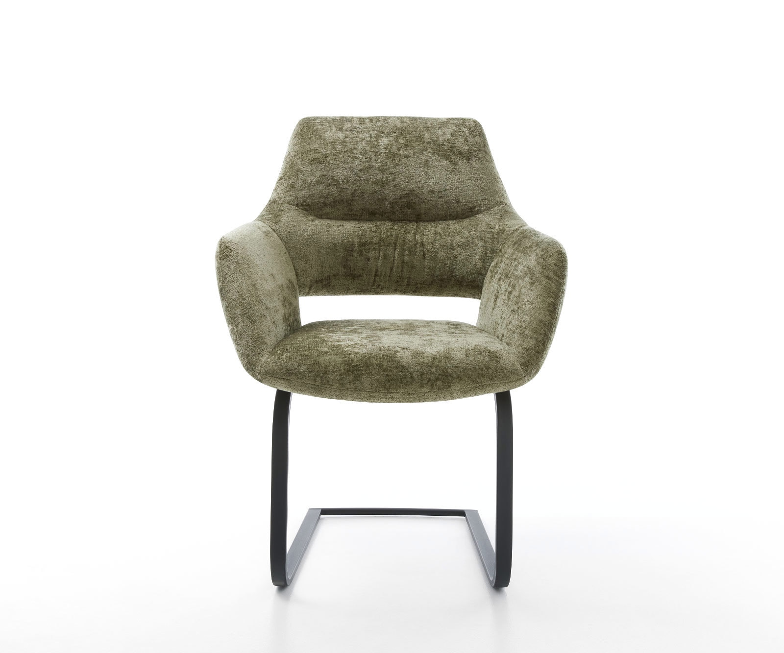 Sledemodel Yago-Flex met armleuning chenille olijfgroen sledemodel vlak zwart pocketveer kern 1 Sledemodel Yago-Flex met armleuning chenille olijfgroen sledemodel vlak zwart pocketveer kern 1