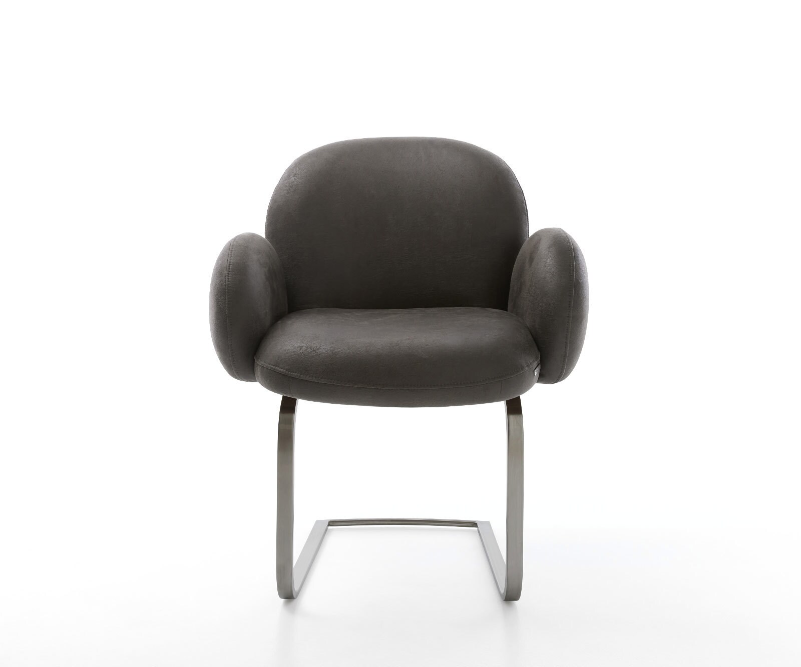 Sledemodel Nube-Flex met armleuning microvelours antraciet vintage sledemodel vlak grafiet pocketveer kern 2