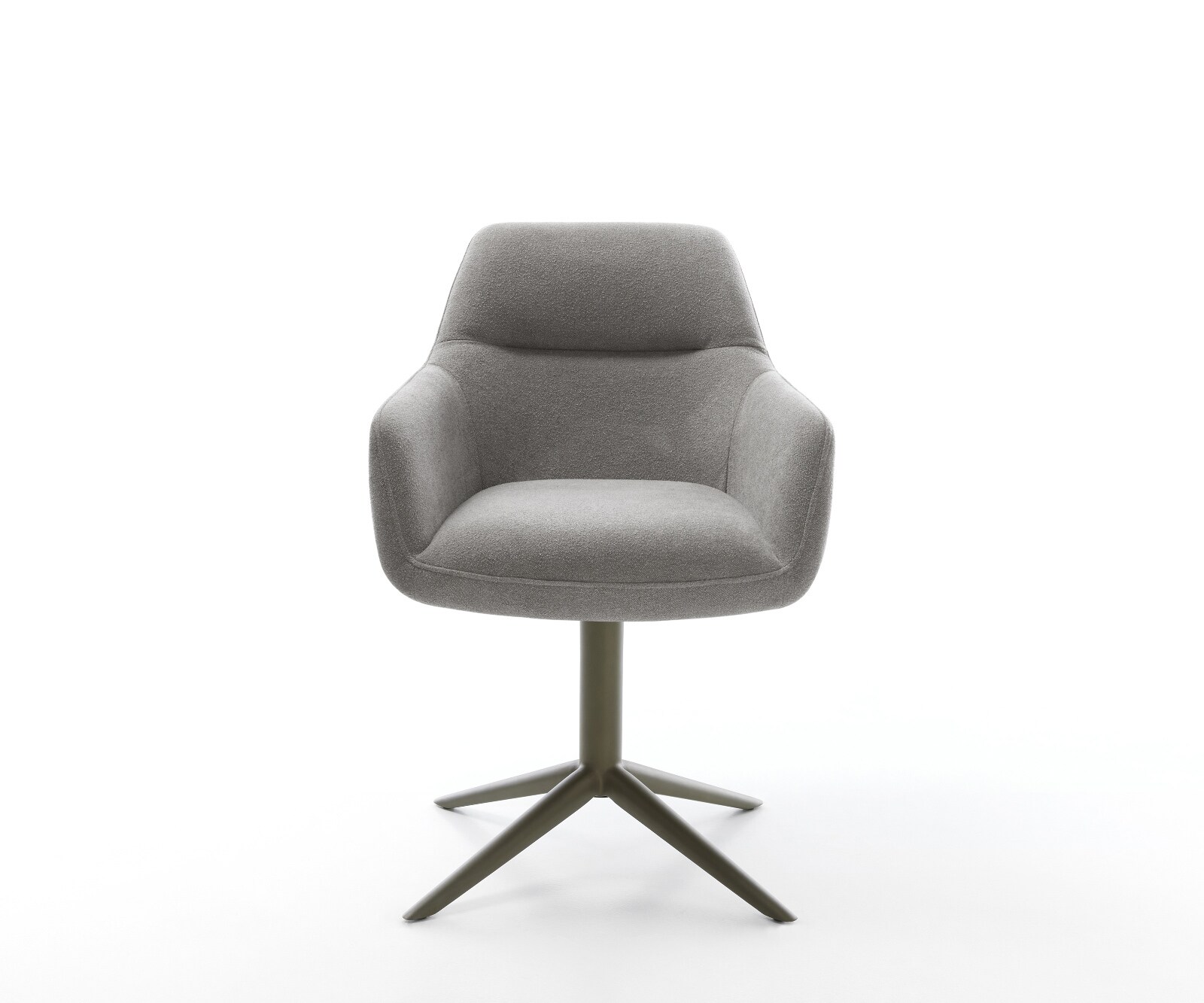 Draaistoel Pejo-Flex zachte stof met structuur grijs kruispoot afwerking met titanium 360° draaibaar rocker-functie pocketveer kern 2