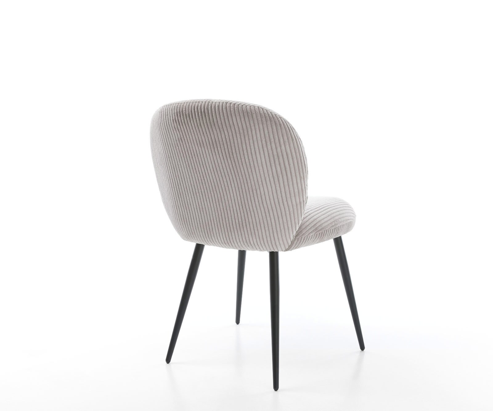 Eetkamerstoel Nube-Flex koord zilver grijs 4-poot conisch zwart pocketveer kern 4 Eetkamerstoel Nube-Flex koord zilver grijs 4-poot conisch zwart pocketveer kern 4