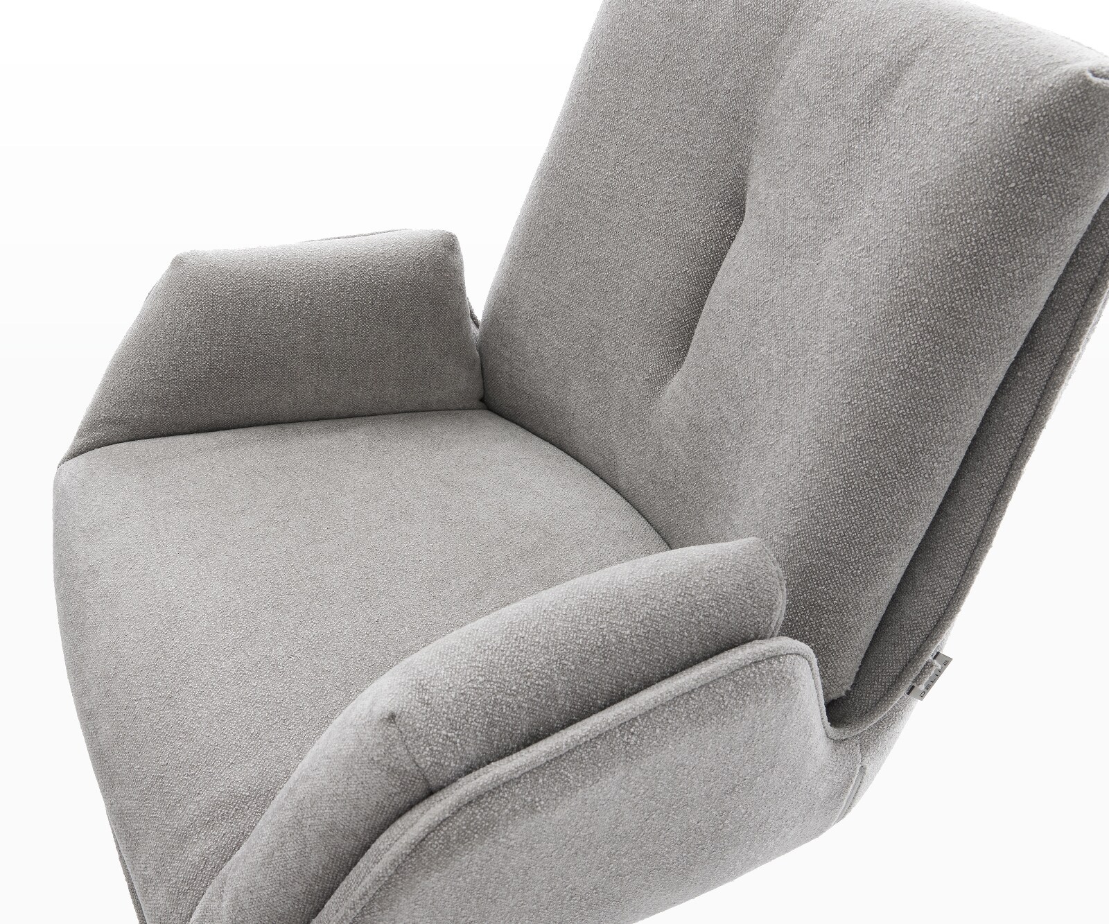 Barstoel Clea-Flex structuurstof zacht grijs vrijstaand vlak metaal pocketvering 4