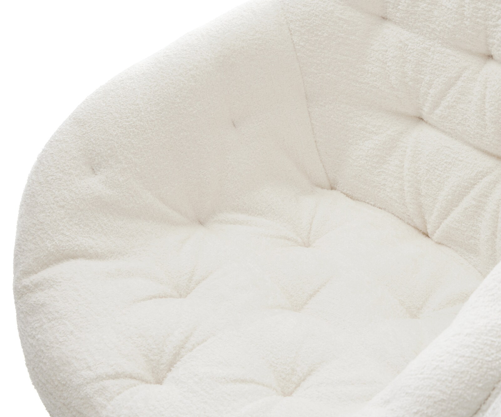 Eetkamerstoel Gaio-Flex bouclé zacht beige slipframe zwart 3