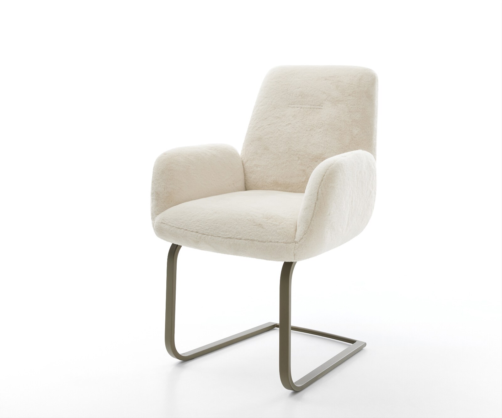 Sledemodel Zoa-Flex pluchen crème-wit sledemodel vlak afwerking met titanium pocketveer kern 1