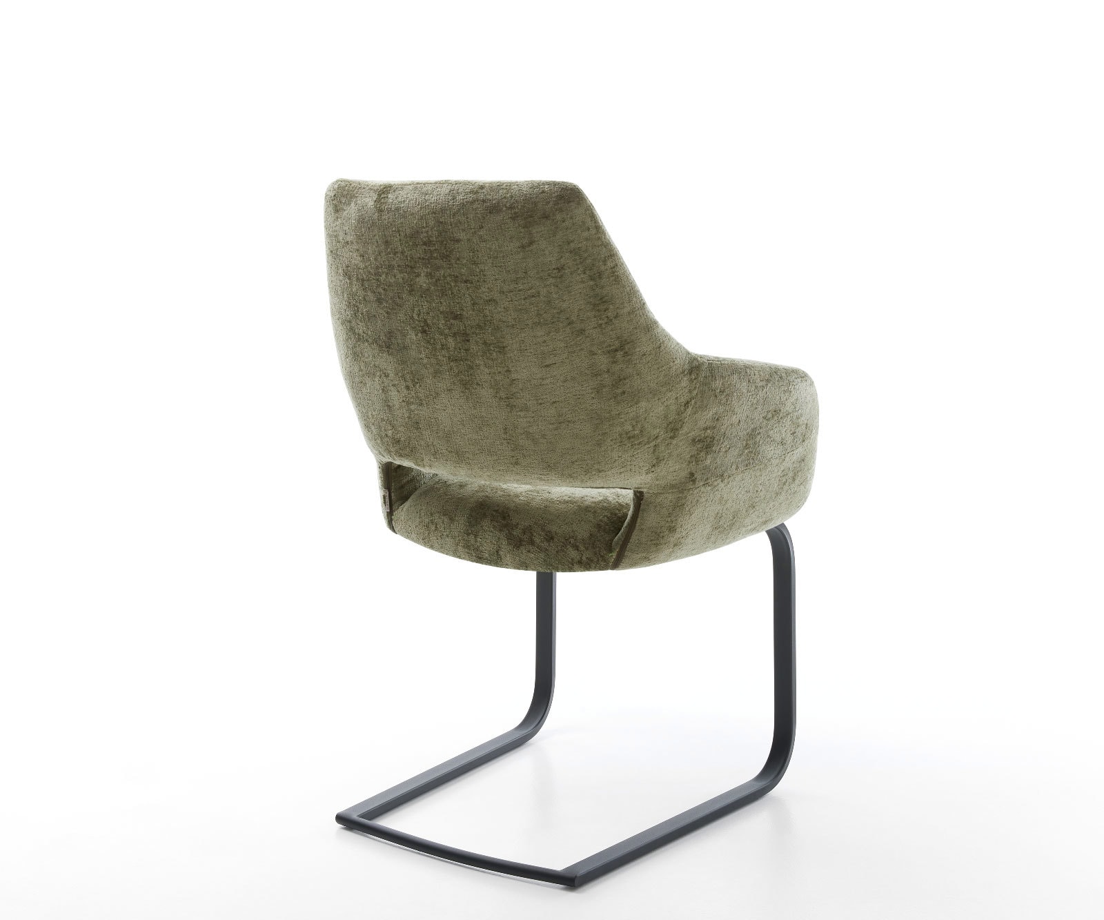 Sledemodel Yago-Flex met armleuning chenille olijfgroen sledemodel vlak zwart pocketveer kern 4 Sledemodel Yago-Flex met armleuning chenille olijfgroen sledemodel vlak zwart pocketveer kern 4