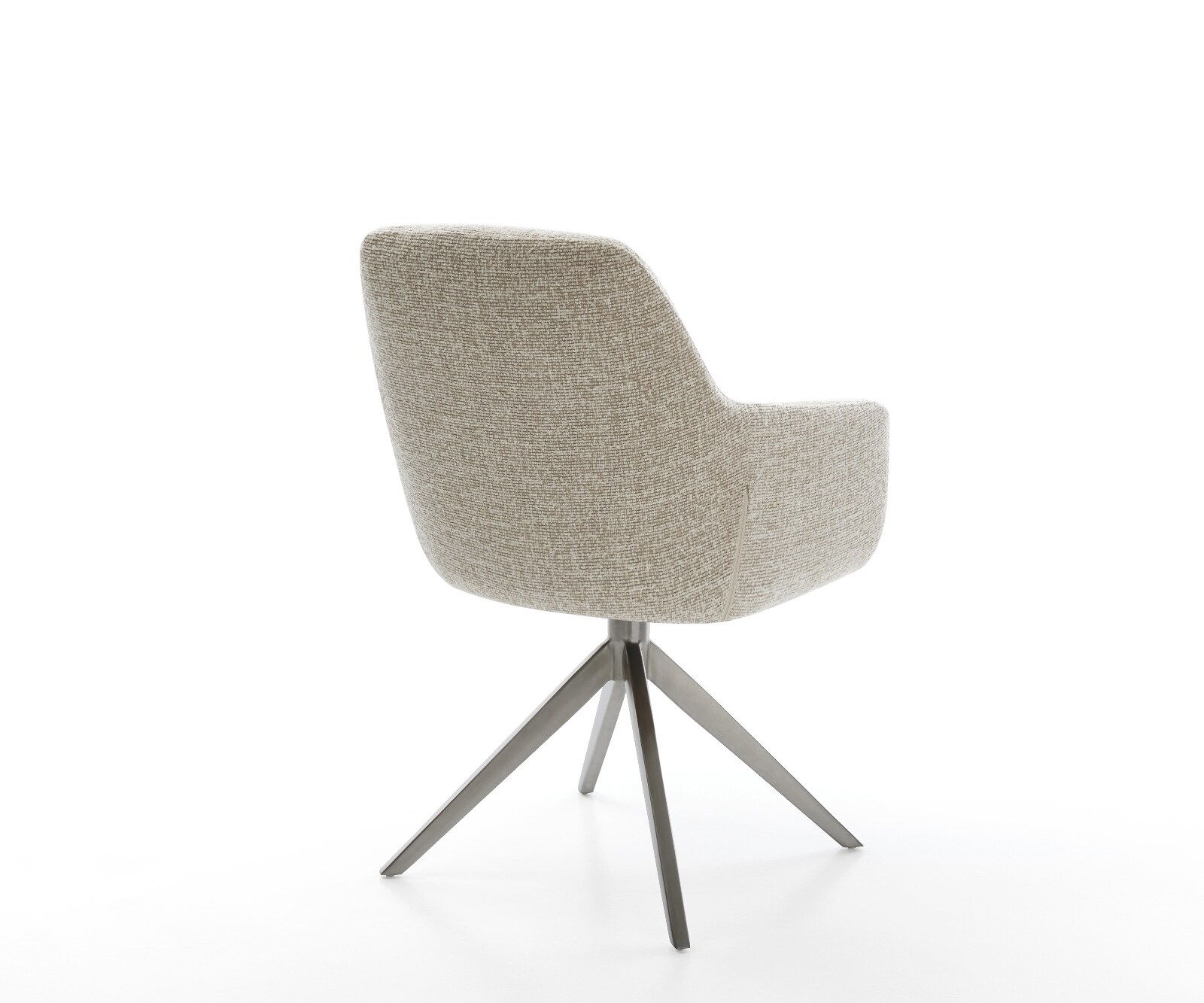 Draaistoel Pejo-Flex geweven stof beige kruisframe breed grafiet 360° draaibaar rocker-functie pocketveer kern 5