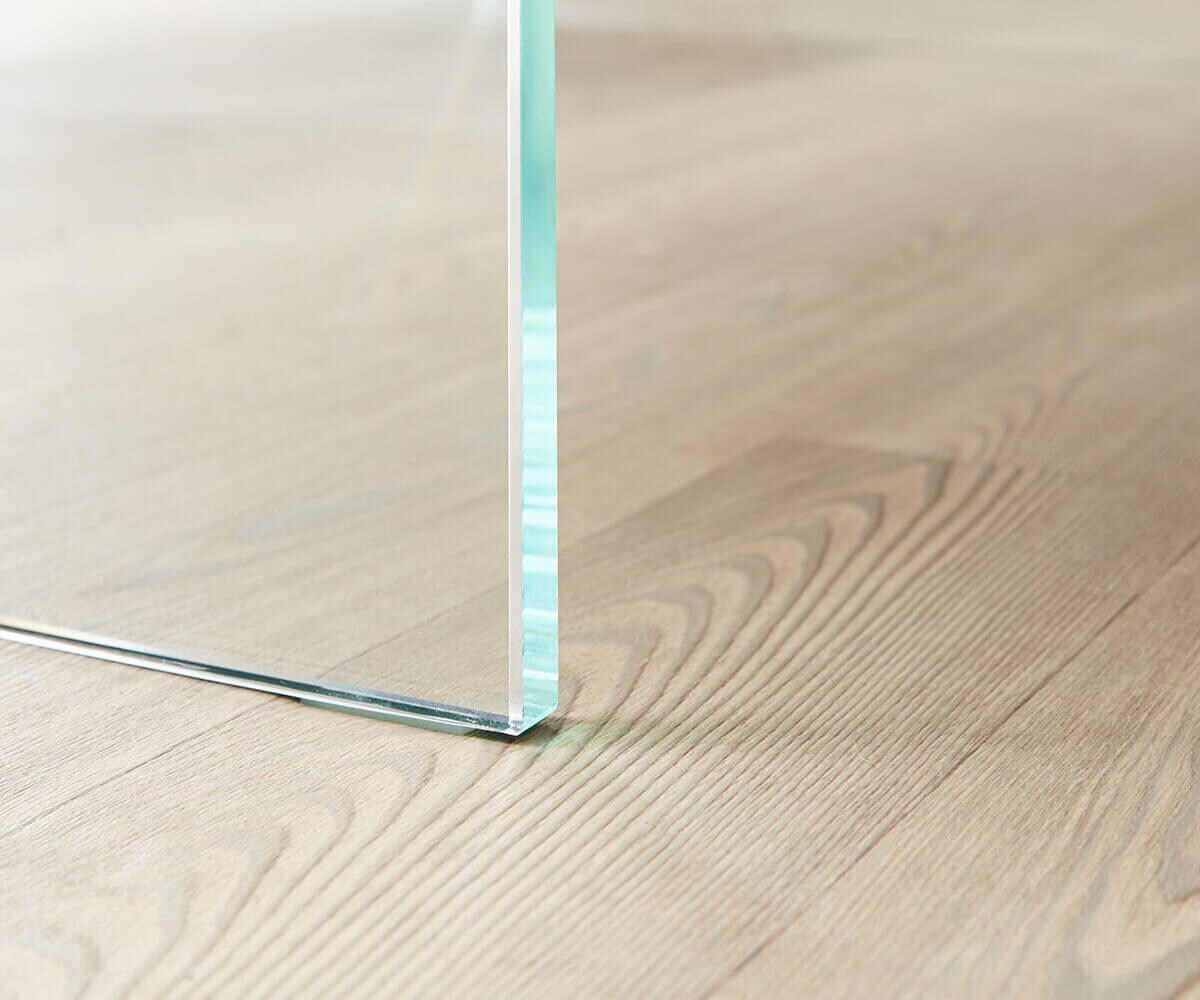 Eettafel Edge 200x100 acacia bruin glas frame Live-Edge 7