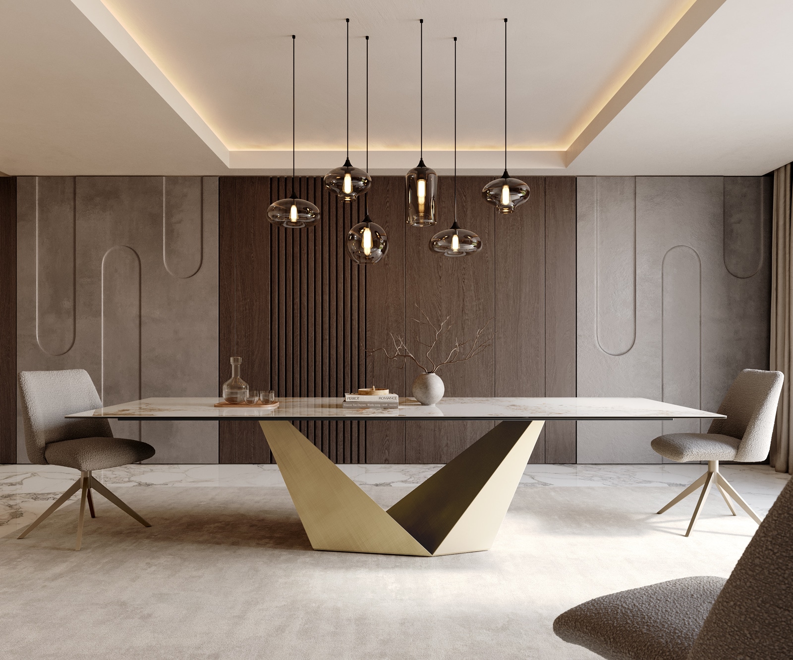 Tafelpoten Prisma Metallic Goud 4 Tafelpoten Prisma Metallic Goud 4