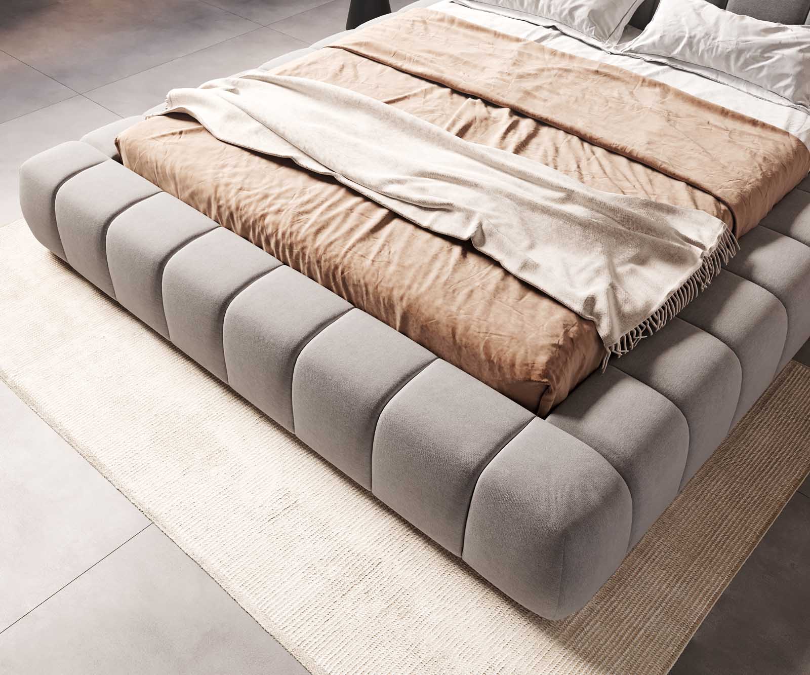 Bedframe Cutio 180x200 cm microvezel grijs 6 Bedframe Cutio 180x200 cm microvezel grijs 6