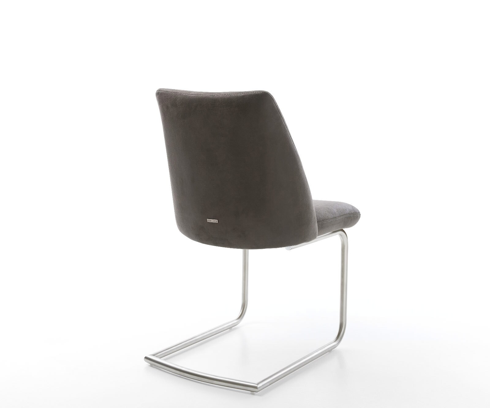 Sledemodel Elso-Flex microvelours antraciet vintage sledemodel rond roestvrij staal pocketveer kern 4