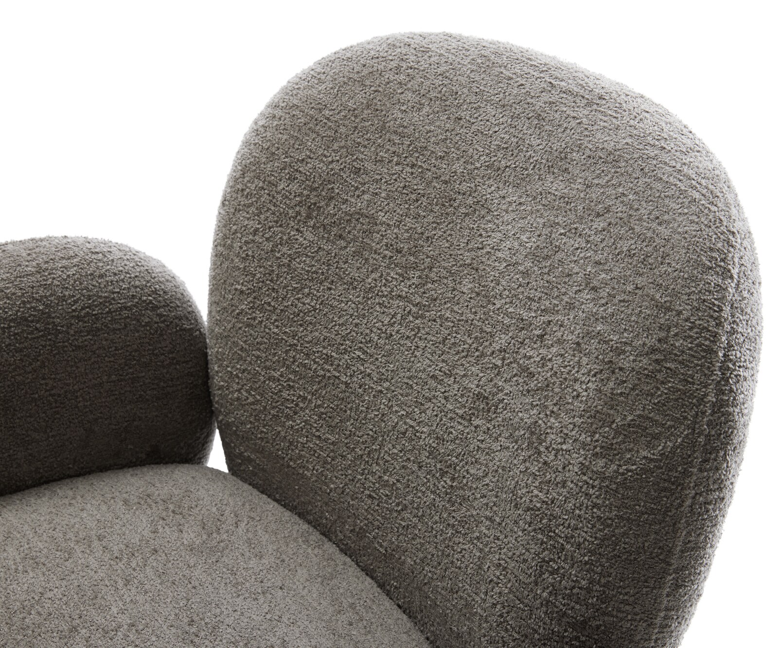 Draaistoel Nube-Flex met armleuning bouclé zacht mud houten frame hoekig natuur 180° draaibaar pocketveer kern 4