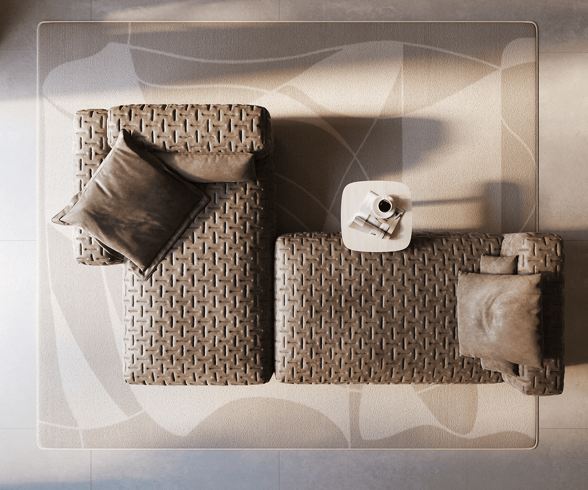 Hoekbank Freestyle 310x200 cm Microvezelmateriaal Taupe Vintage gestikt 5