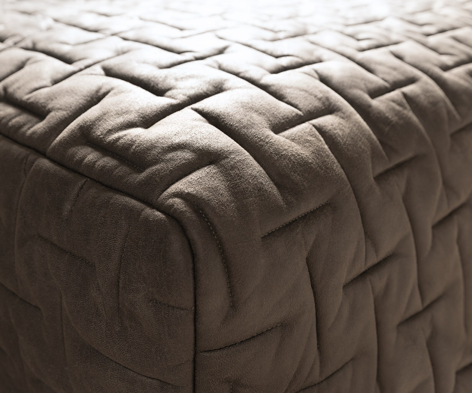 Hoekbank Freestyle 310x200 cm Microvezelmateriaal Taupe Vintage gestikt 4