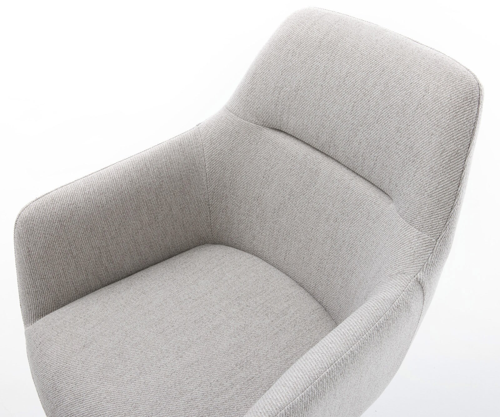 Draaistoel Pejo-Flex stripes lichtgrijs kruisframe breed roestvrij staal 360° draaibaar rocker-functie pocketveer kern 4