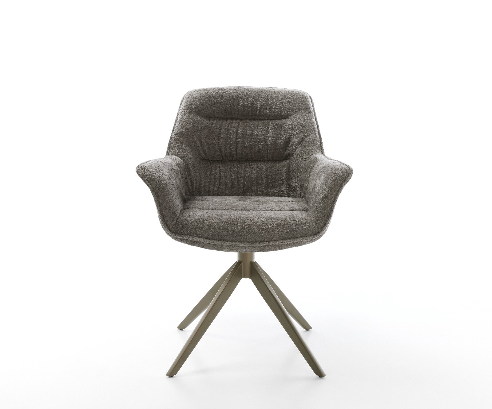 Draaistoel Kaira-Flex bouclé zacht mud kruisframe breed afwerking met titanium 360° draaibaar rocker-functie 2