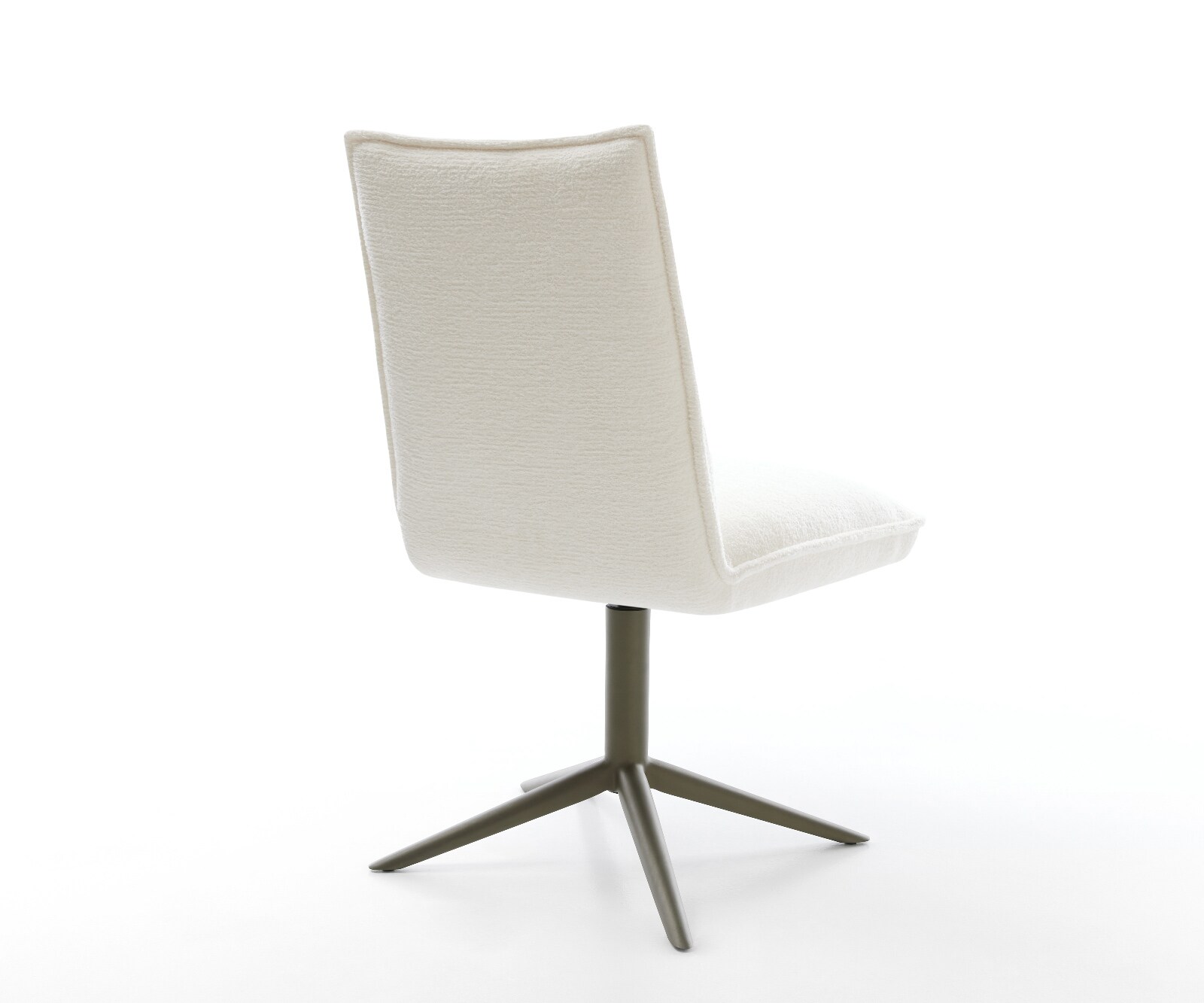 Draaistoel Lelio-Flex bouclé zacht beige kruispoot afwerking met titanium 360° draaibaar rocker-functie pocketveer kern 5